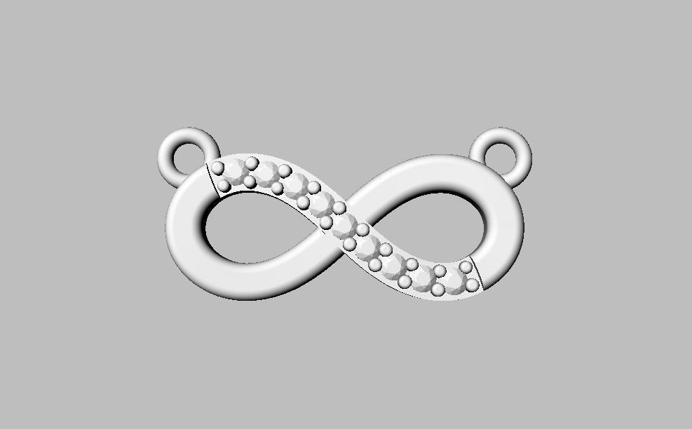 Diamond Infinity Necklace 3D print model_23