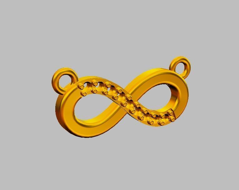 Diamond Infinity Necklace 3D print model_5