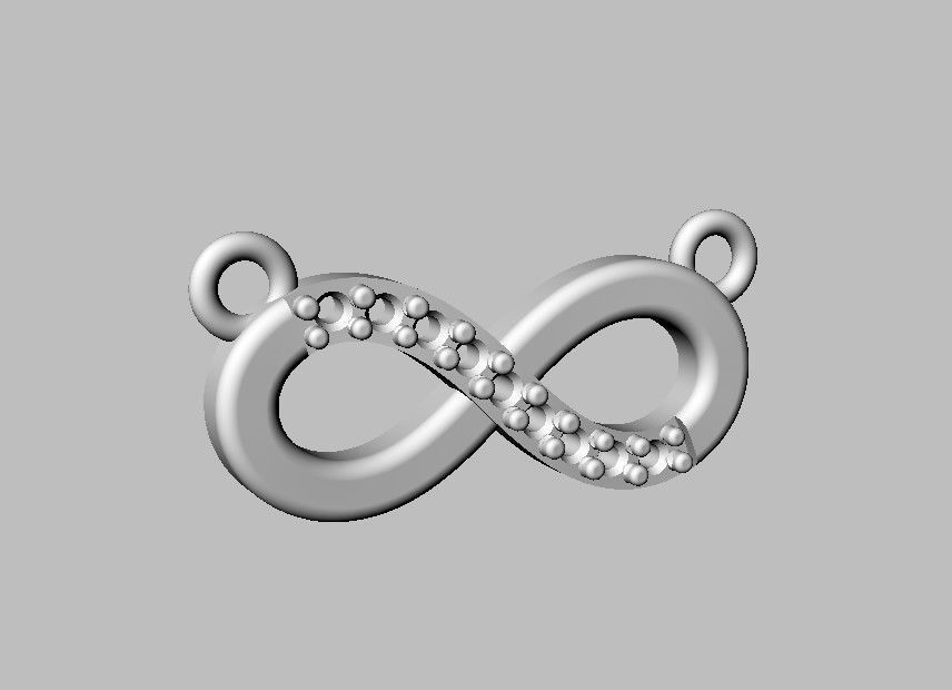 Diamond Infinity Necklace 3D print model_17