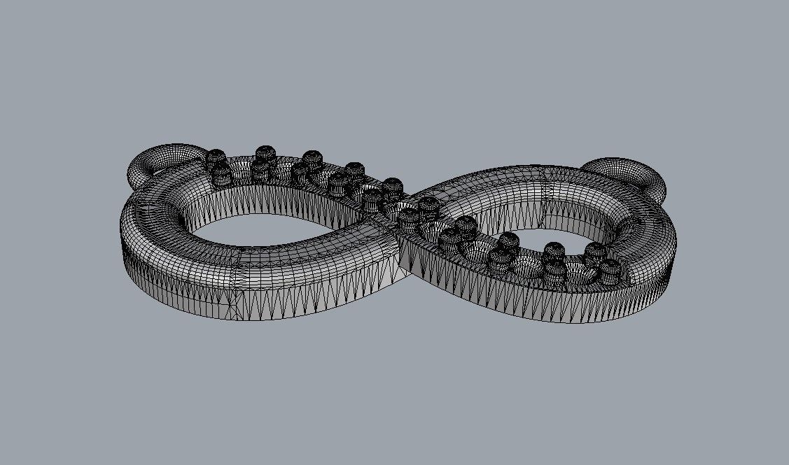 Diamond Infinity Necklace 3D print model_14