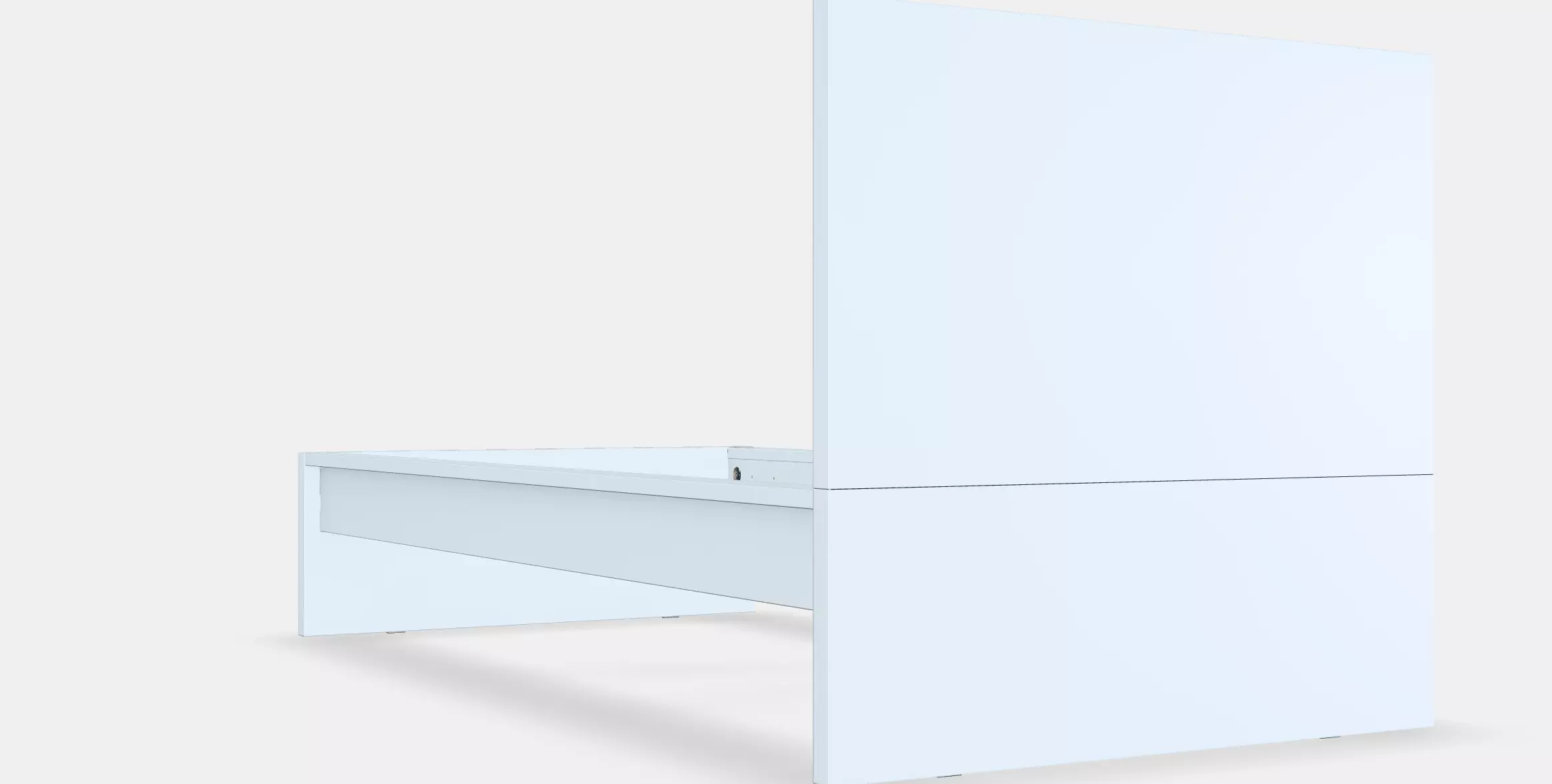 MALM Bed frame high 5 Low-poly 3D model_0