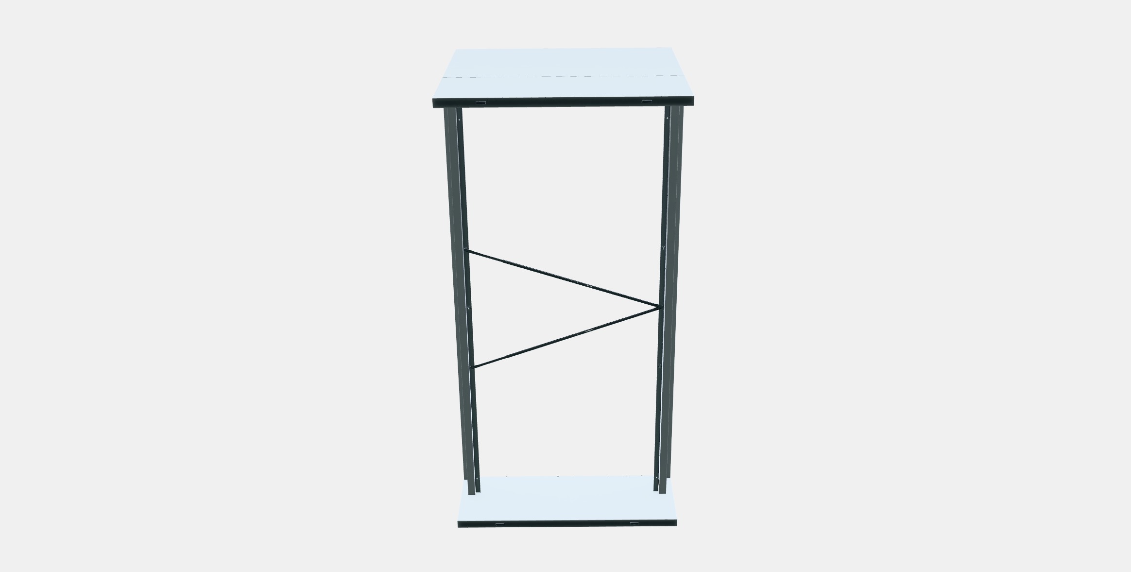 MALM Bed frame high 5 Low-poly 3D model_7