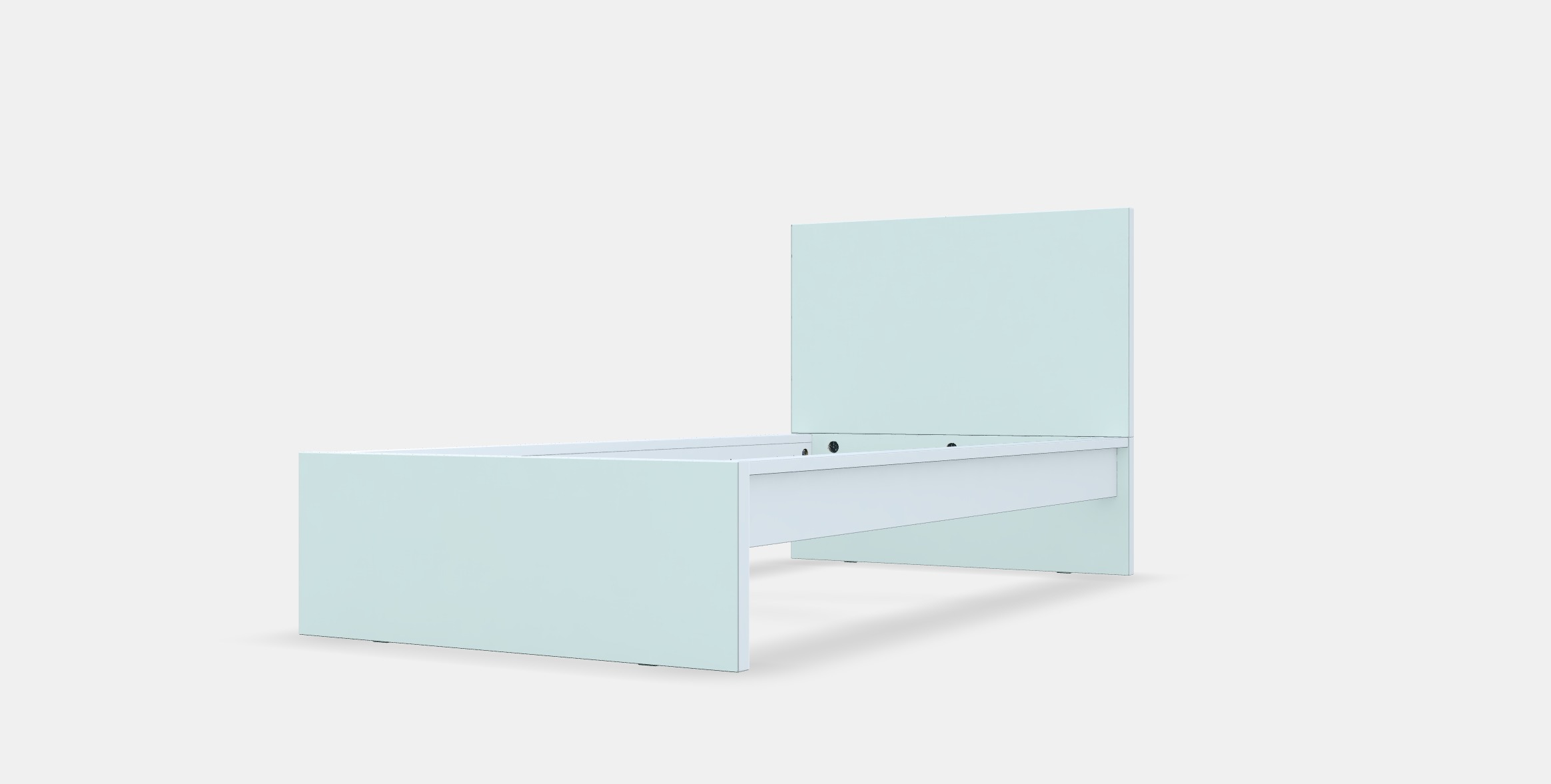 MALM Bed frame high 5 Low-poly 3D model_13