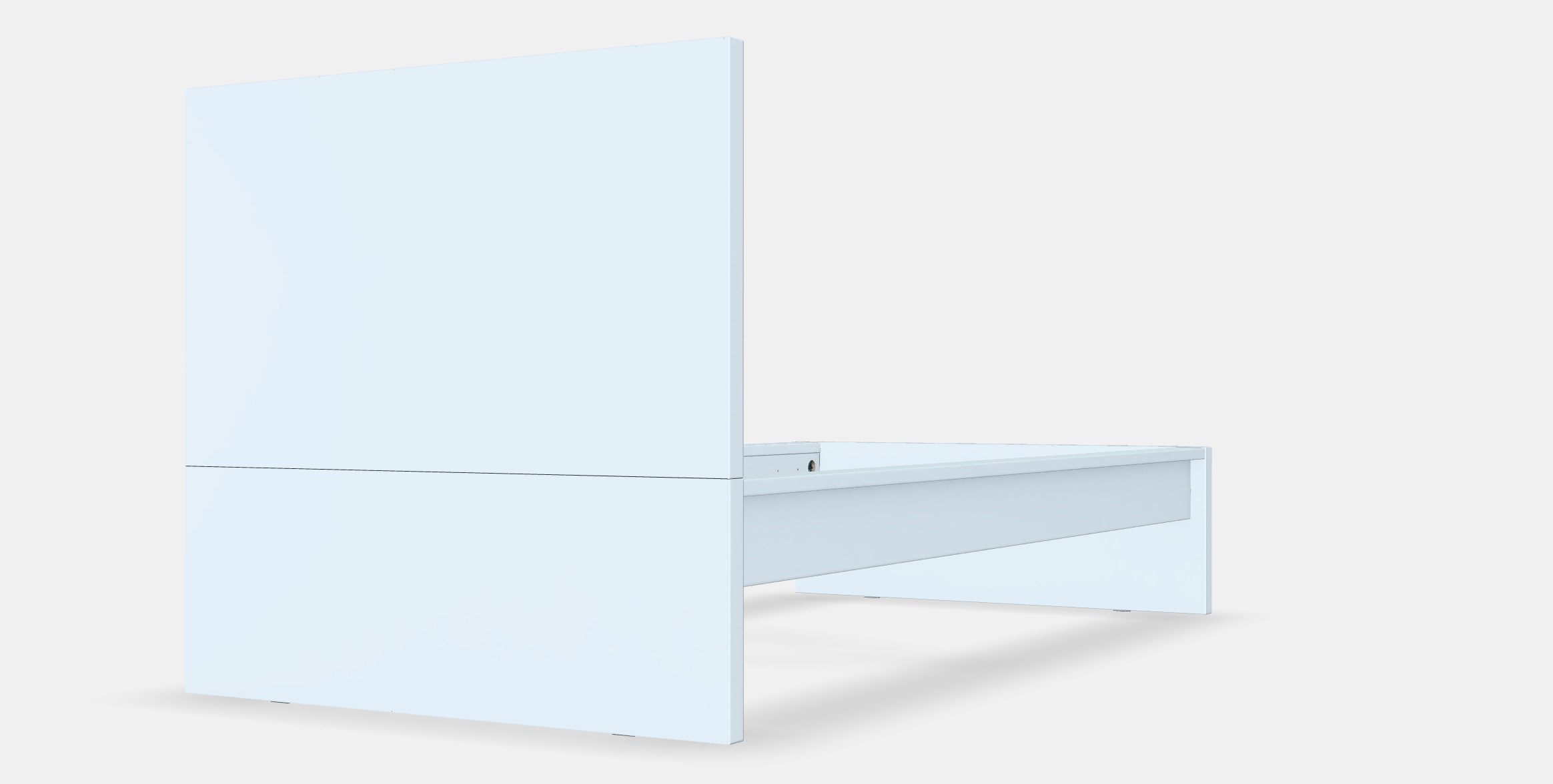 MALM Bed frame high 5 Low-poly 3D model_6
