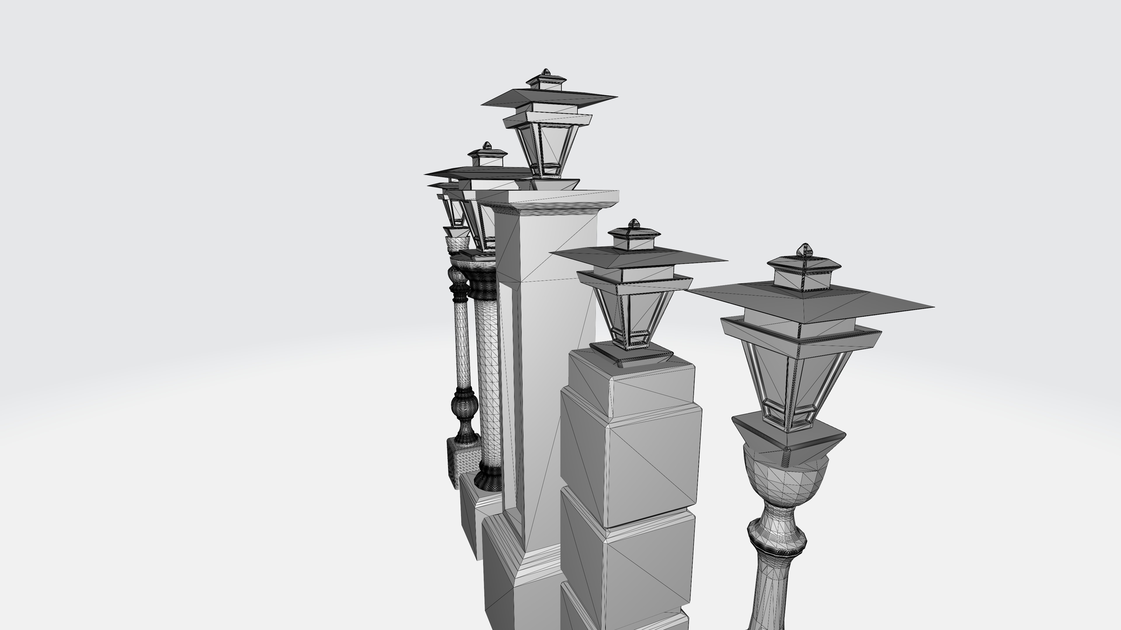 Elegant Column Lamp for Outdoor Spaces 3D 3D print model_6