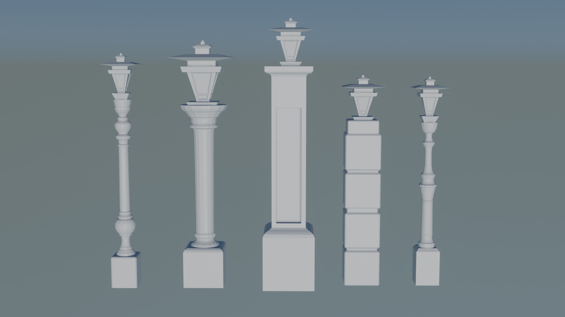 Elegant Column Lamp for Outdoor Spaces 3D 3D print model_3
