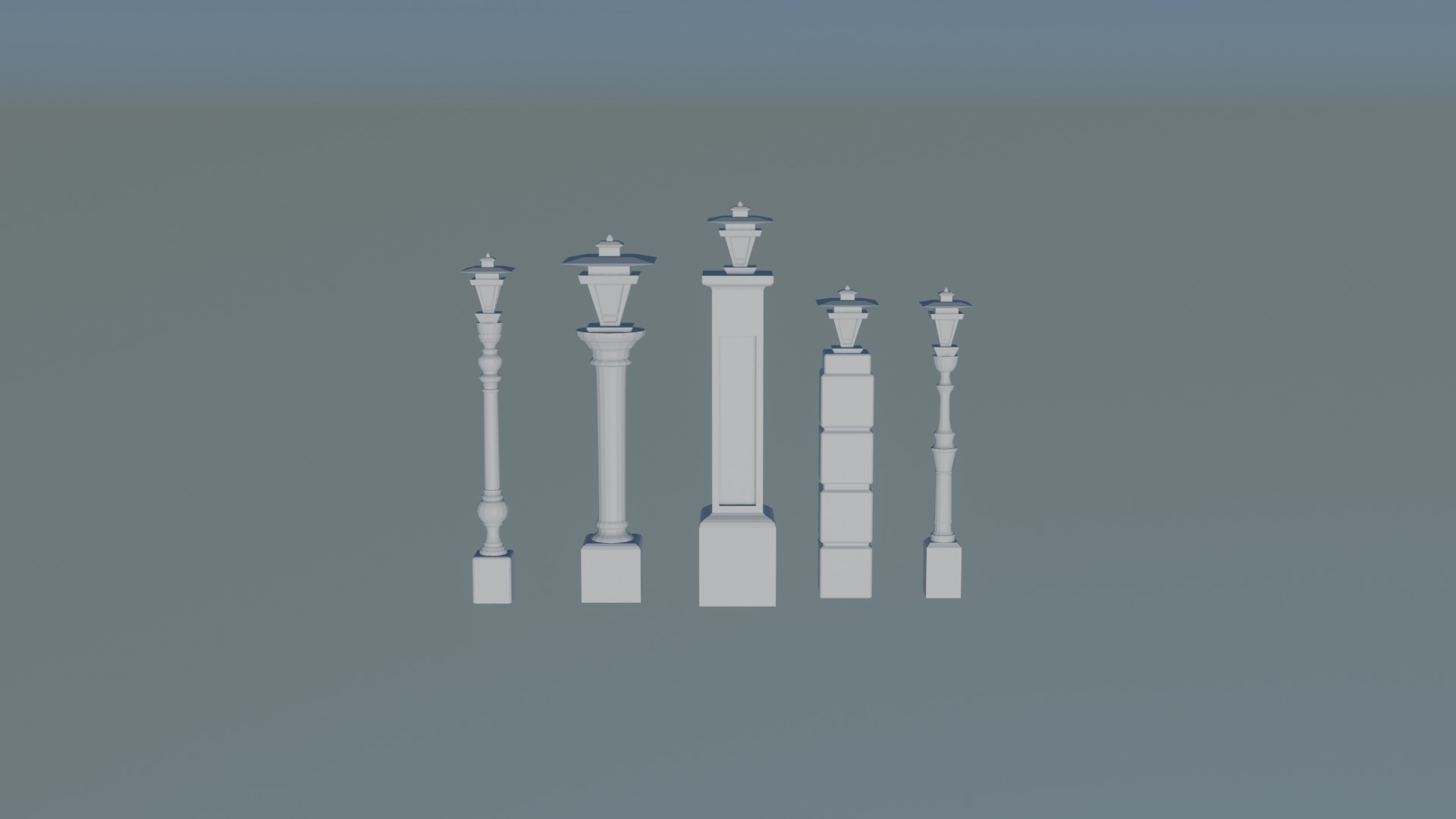 Elegant Column Lamp for Outdoor Spaces 3D 3D print model_7