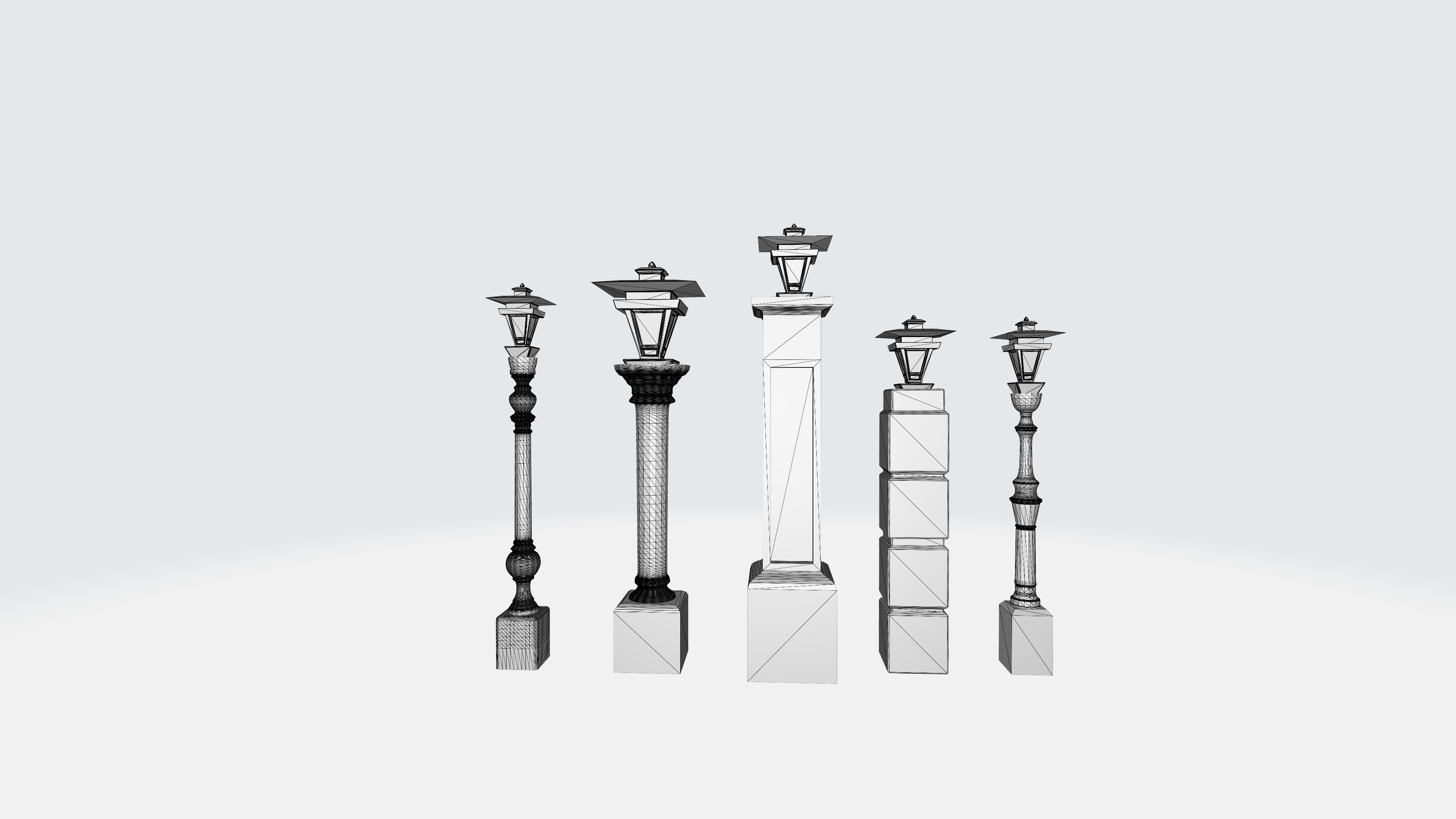 Elegant Column Lamp for Outdoor Spaces 3D 3D print model_5