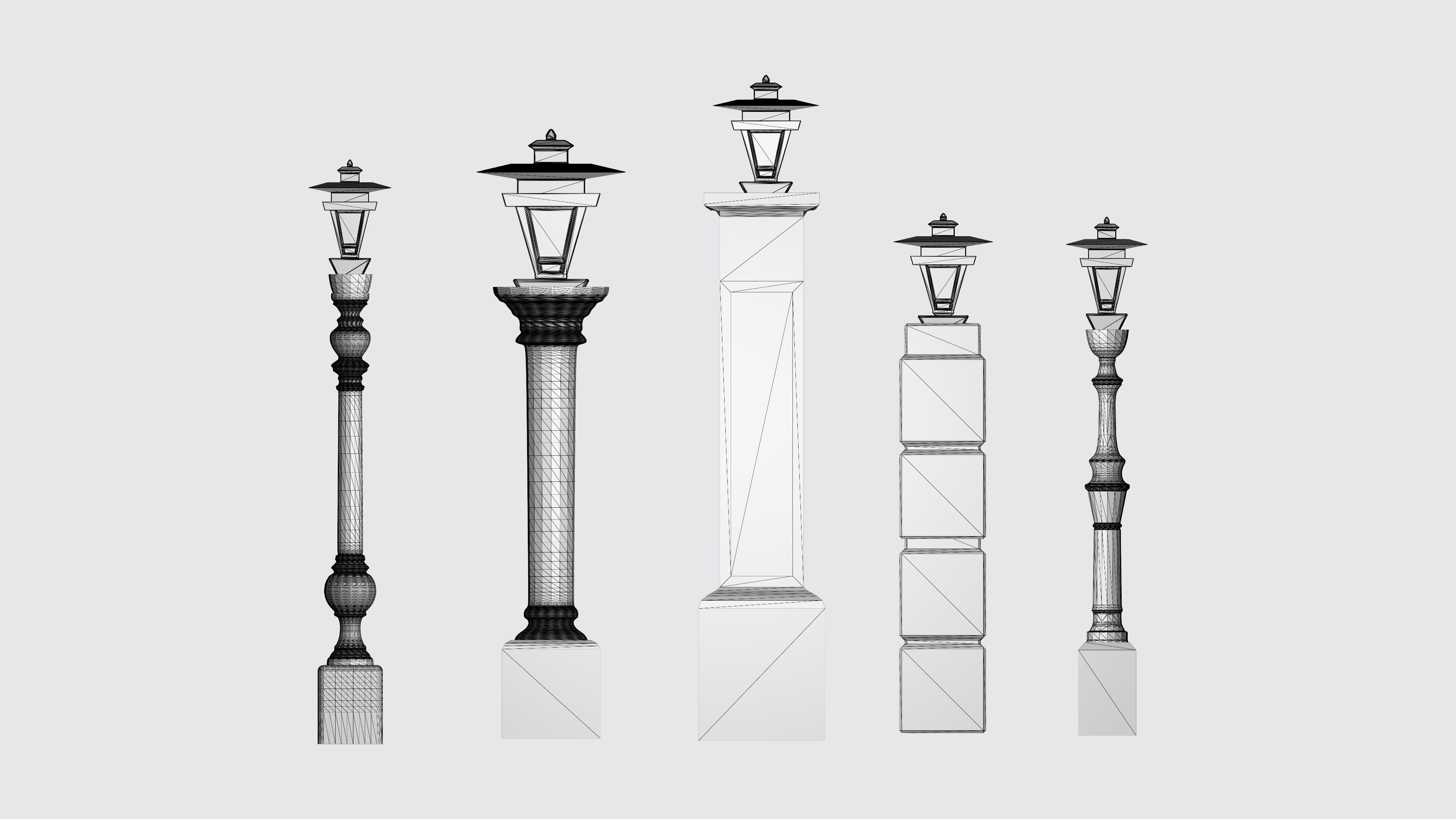 Elegant Column Lamp for Outdoor Spaces 3D 3D print model_10