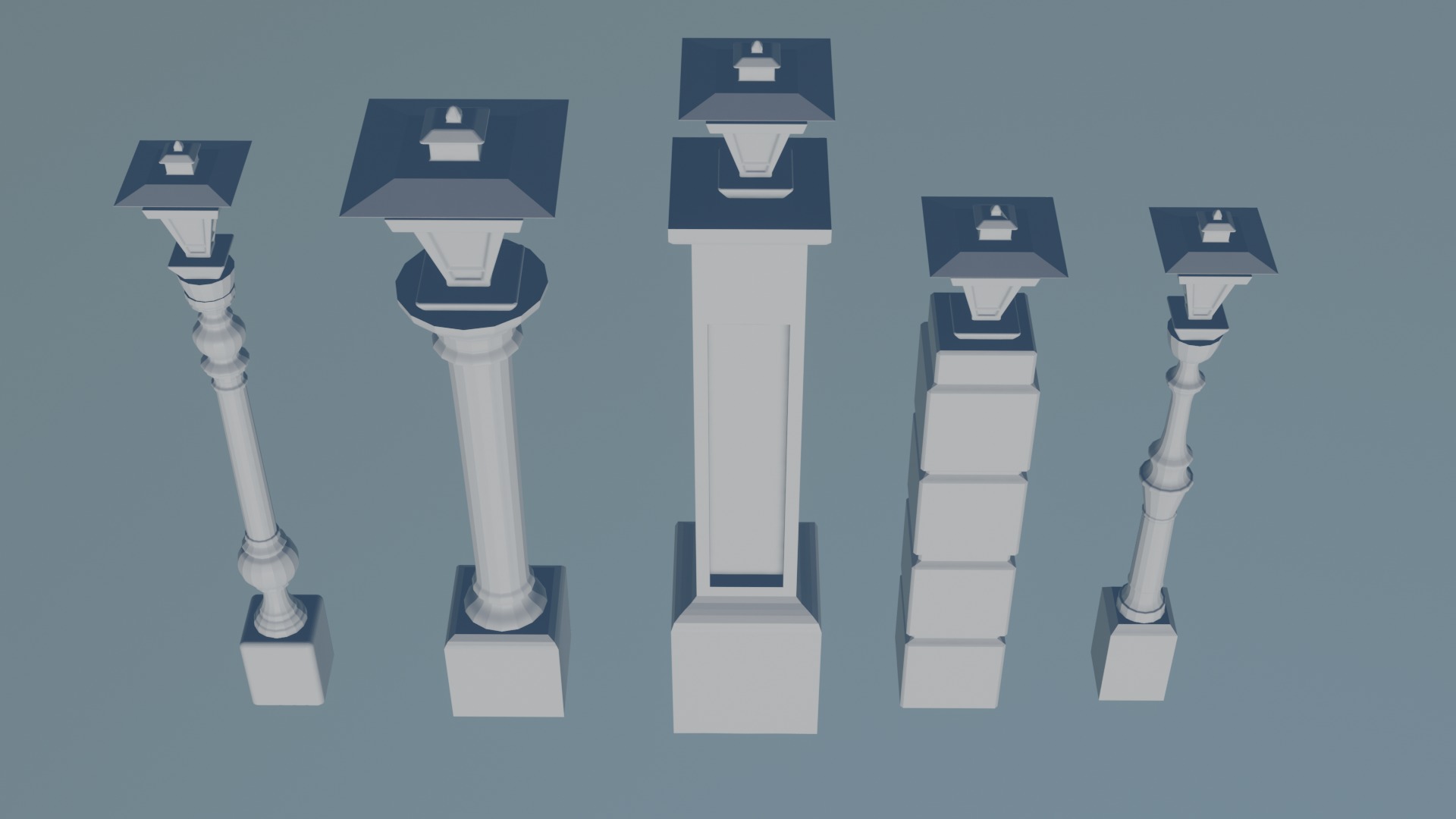 Elegant Column Lamp for Outdoor Spaces 3D 3D print model_4