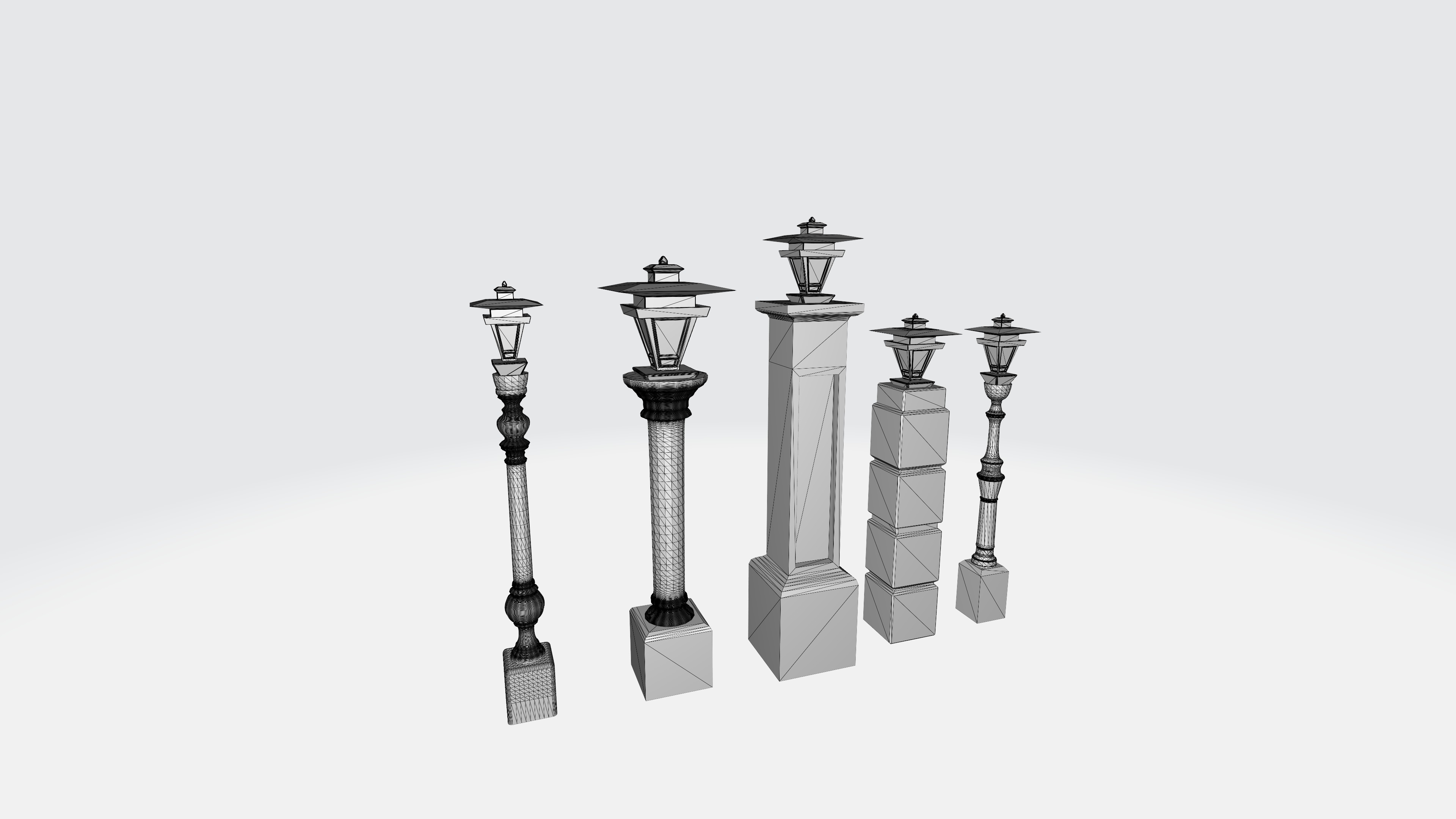 Elegant Column Lamp for Outdoor Spaces 3D 3D print model_2