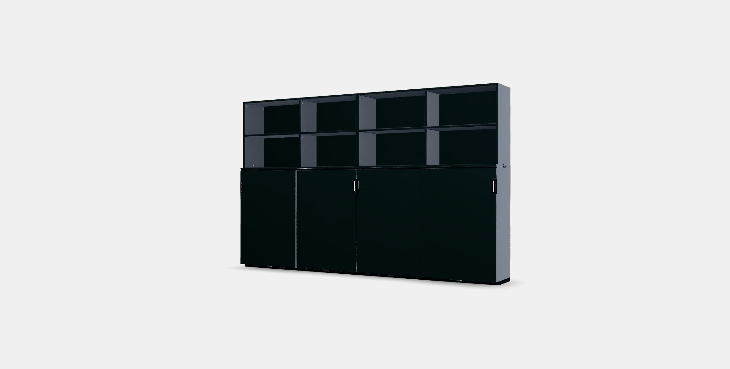 GALANT Storage combination w sliding doors 1 Low-poly 3D model_11