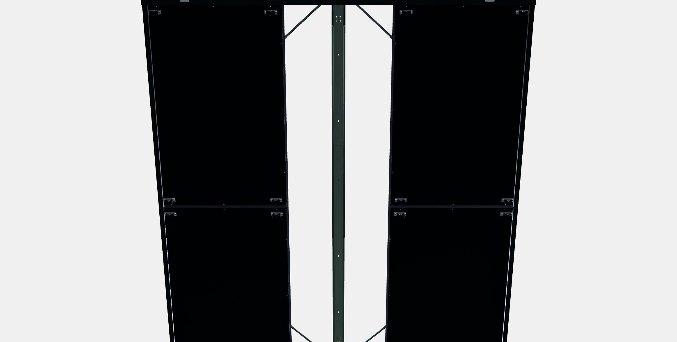 MALM Bed frame high w 4 storage boxes 13 Low-poly 3D model_7