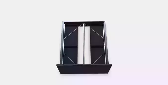 MALM Bed frame high w 4 storage boxes 13