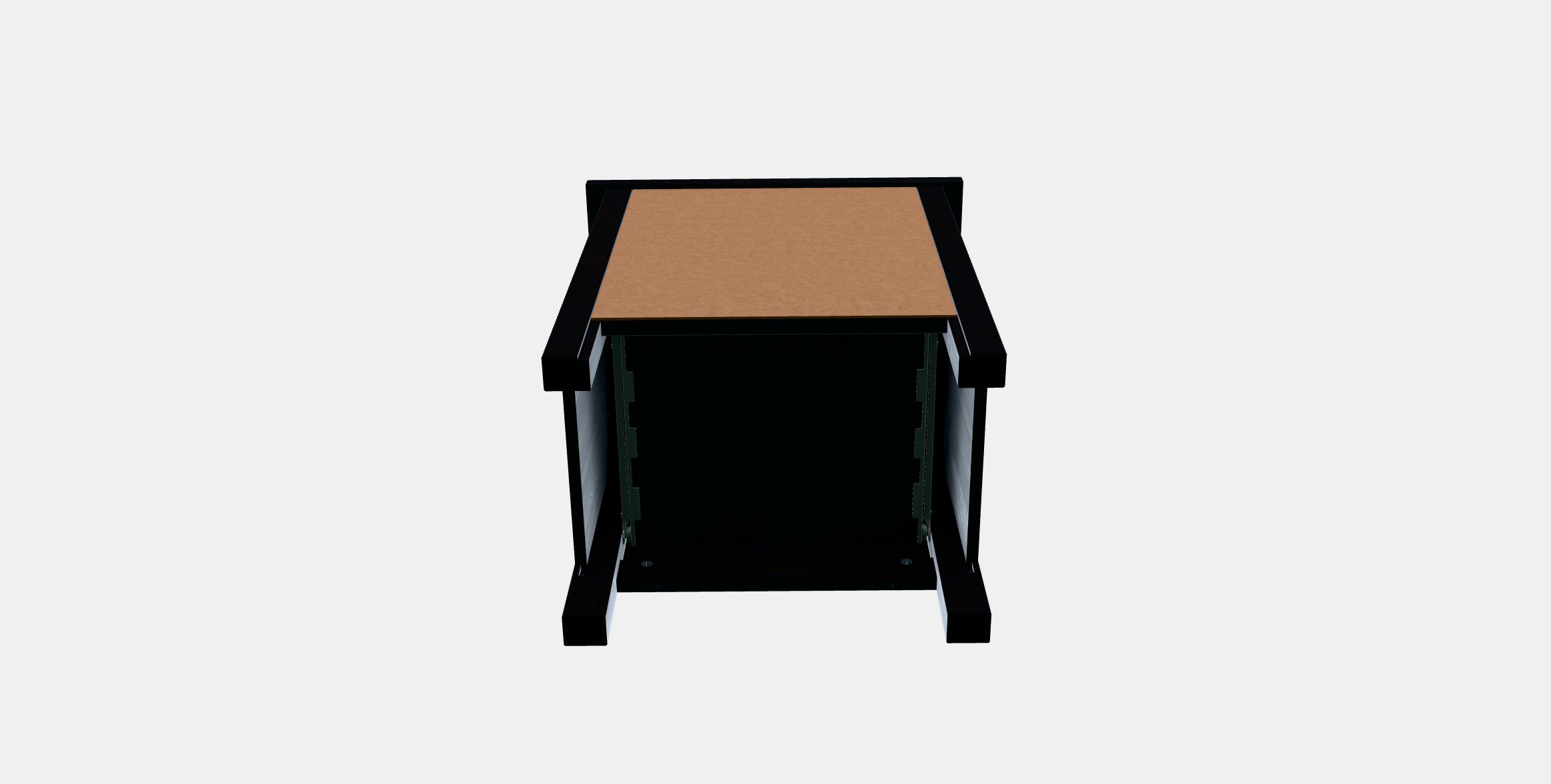 HEMNES Chest of 2 drawers Low-poly 3D model_5