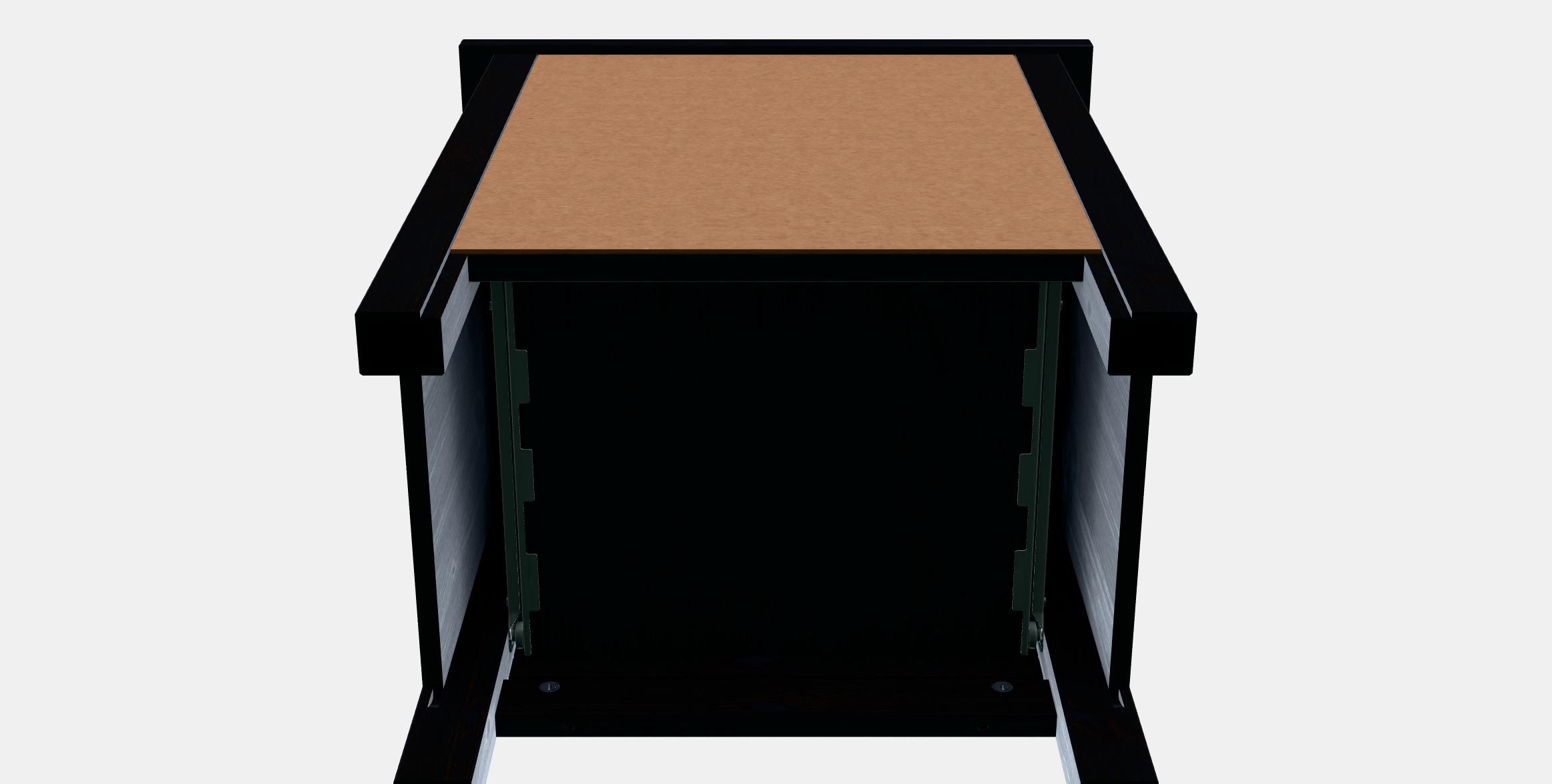 HEMNES Chest of 2 drawers Low-poly 3D model_6
