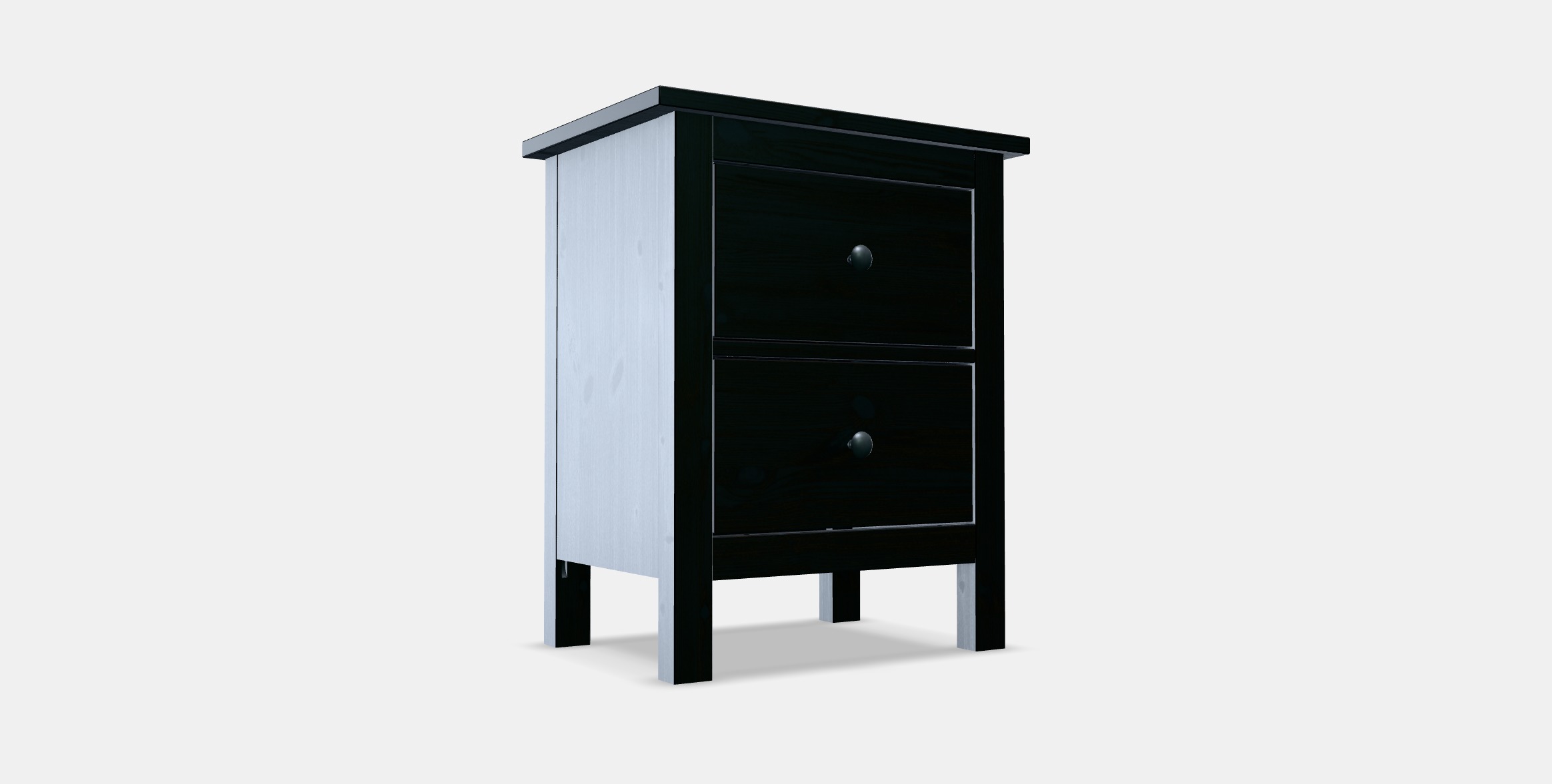 HEMNES Chest of 2 drawers Low-poly 3D model_7