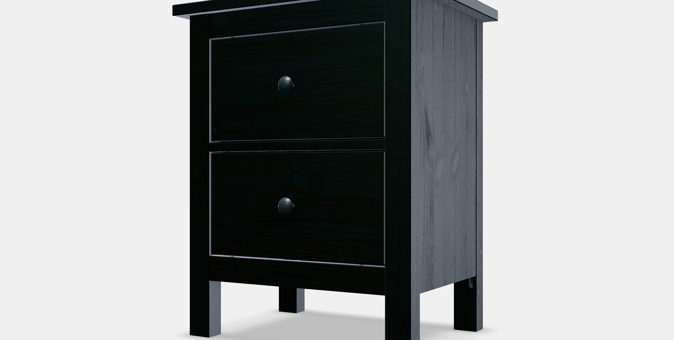 HEMNES Chest of 2 drawers Low-poly 3D model_12