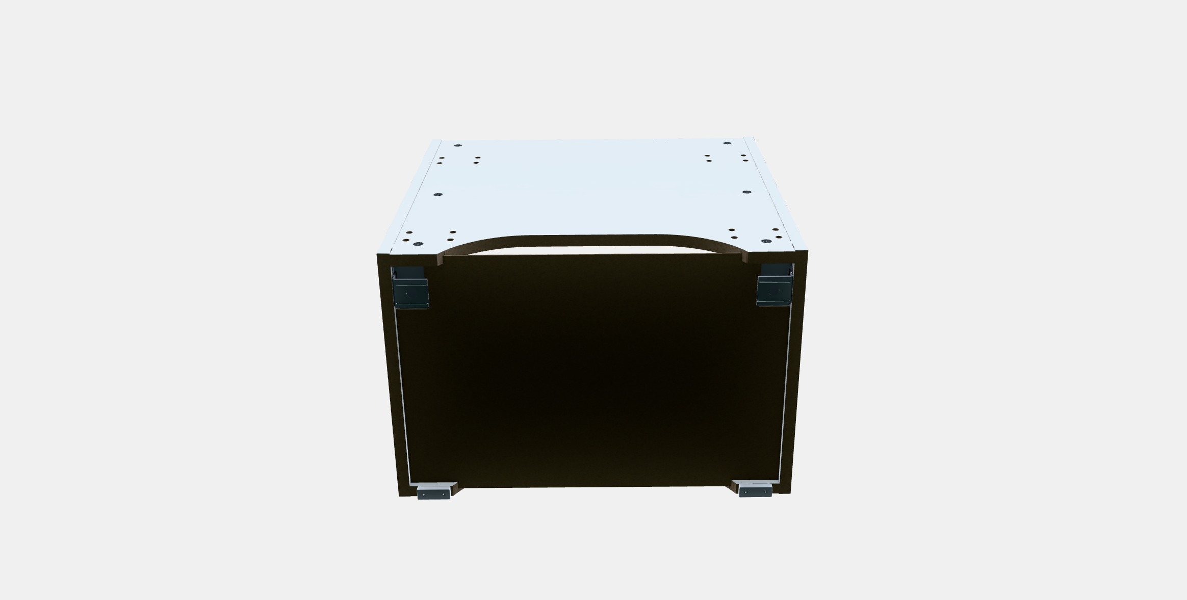 METOD Fridge-freezer top cabinet frame Low-poly 3D model_8