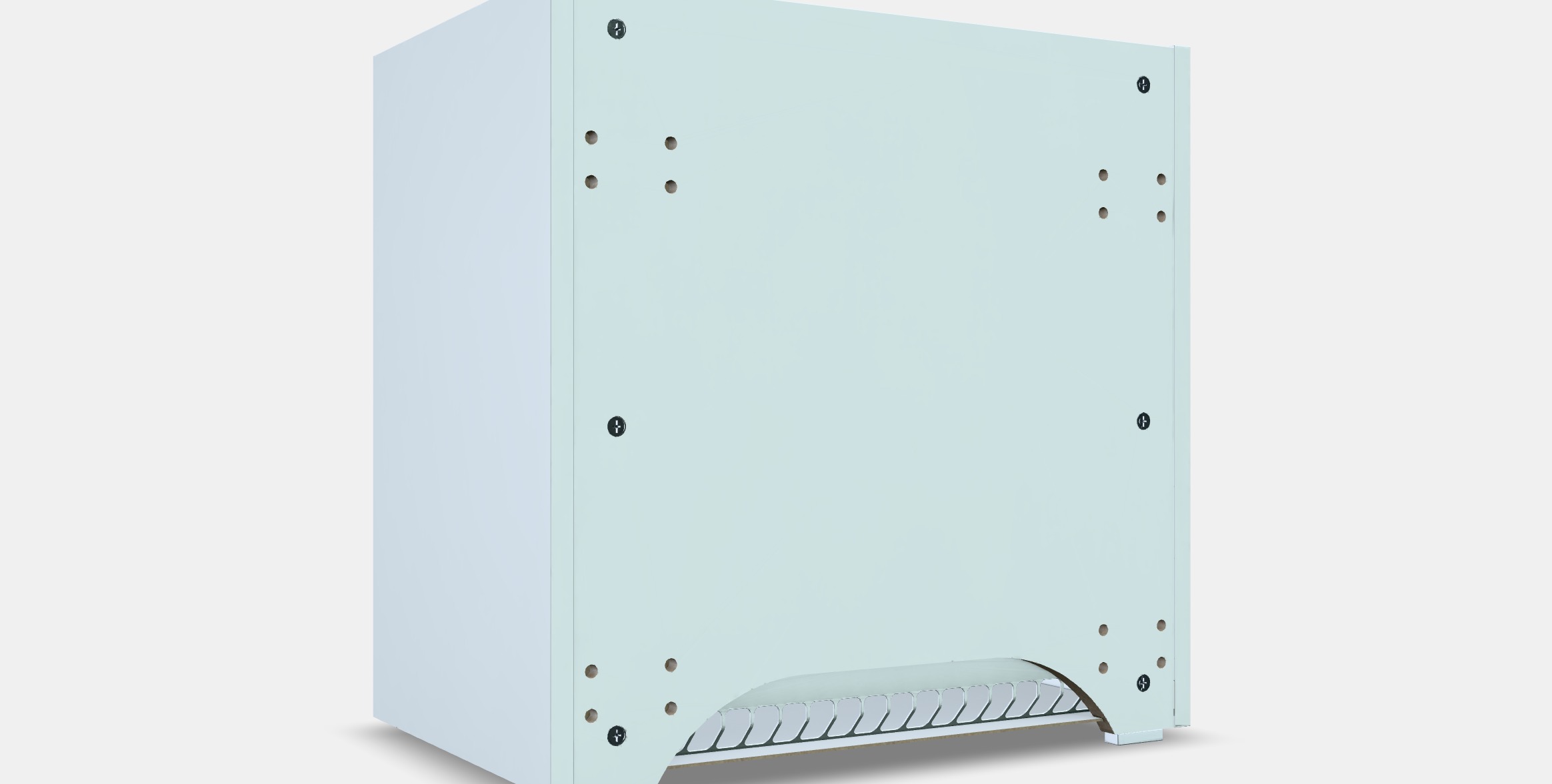 METOD Fridge-freezer top cabinet frame Low-poly 3D model_7