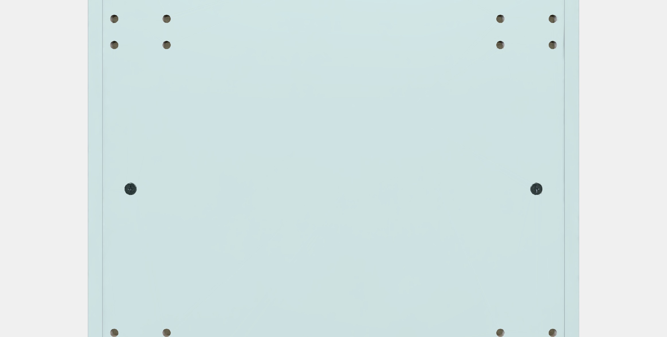 METOD Fridge-freezer top cabinet frame Low-poly 3D model_11