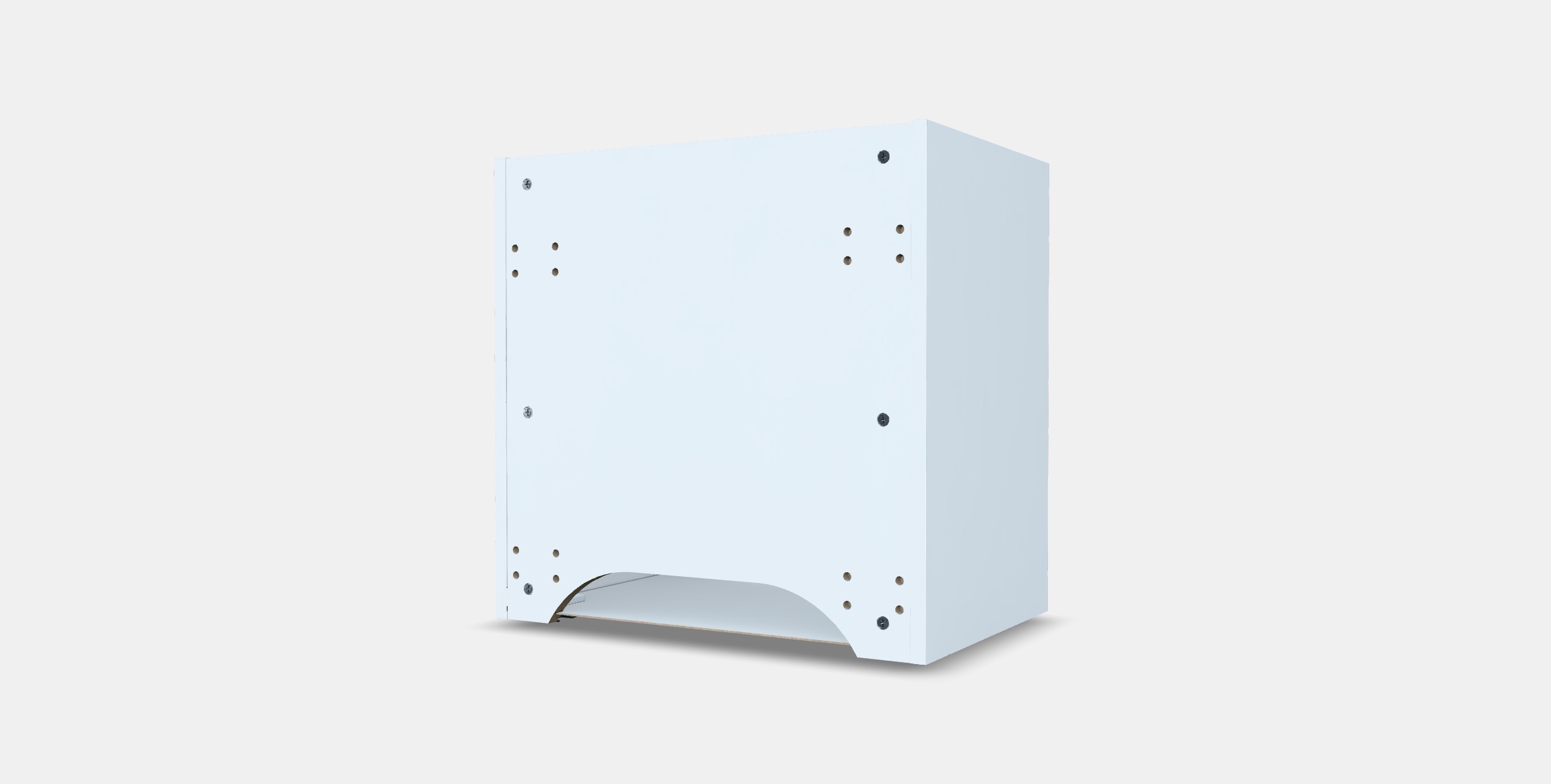 METOD Fridge-freezer top cabinet frame Low-poly 3D model_4