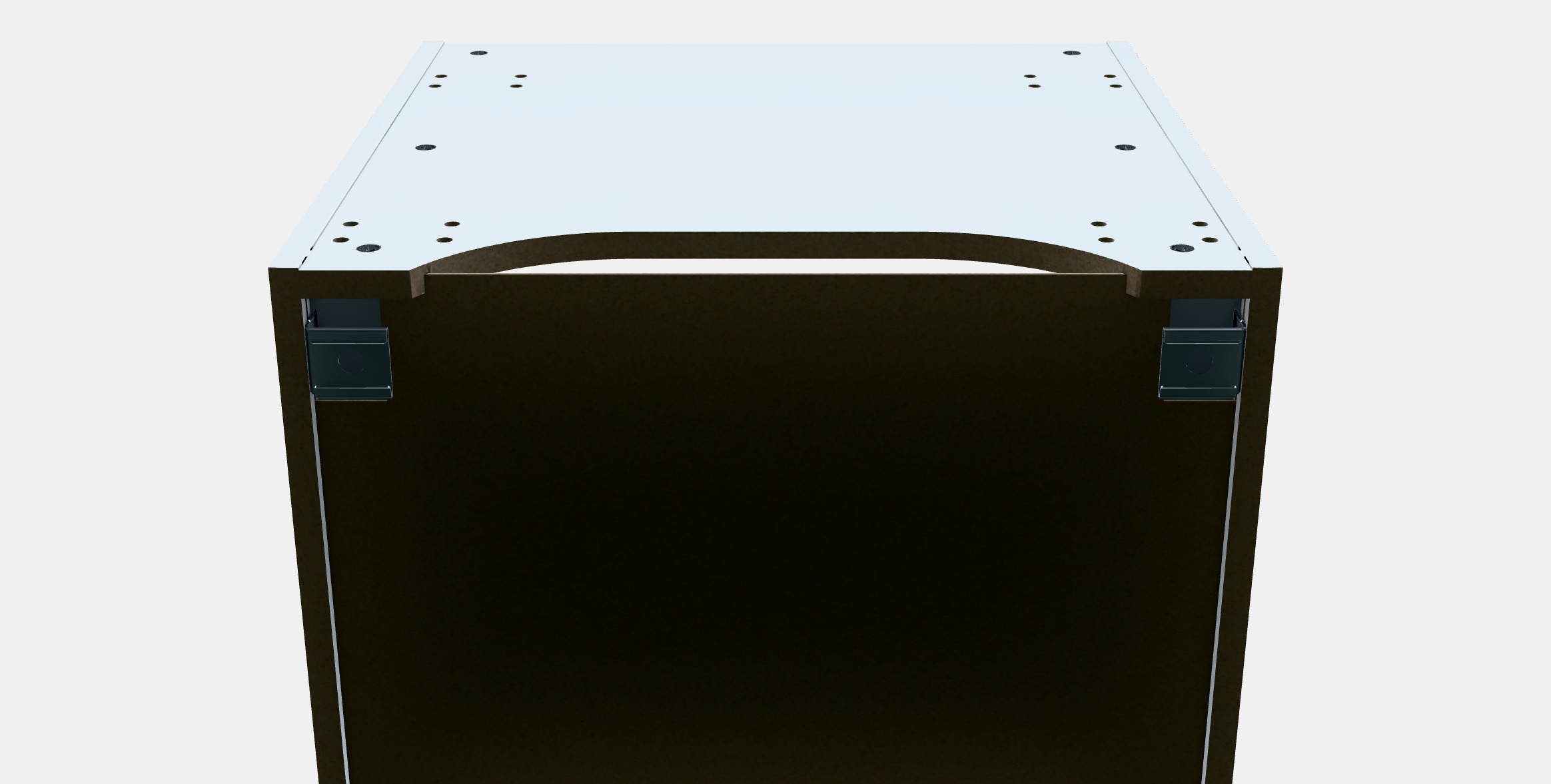 METOD Fridge-freezer top cabinet frame Low-poly 3D model_9