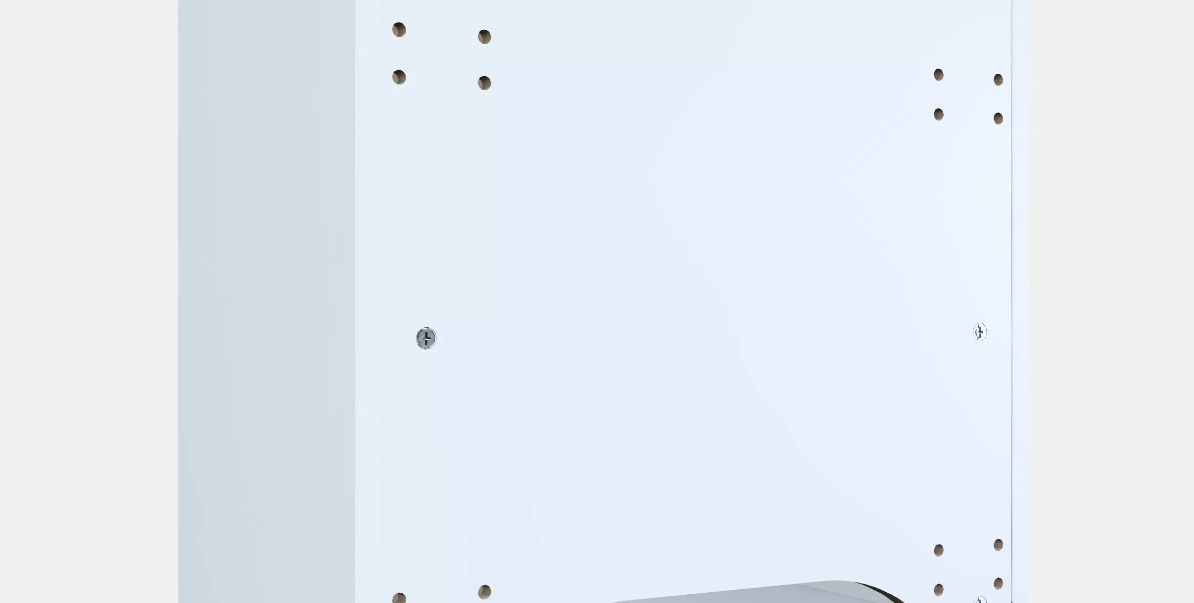 METOD Fridge-freezer top cabinet frame Low-poly 3D model_0