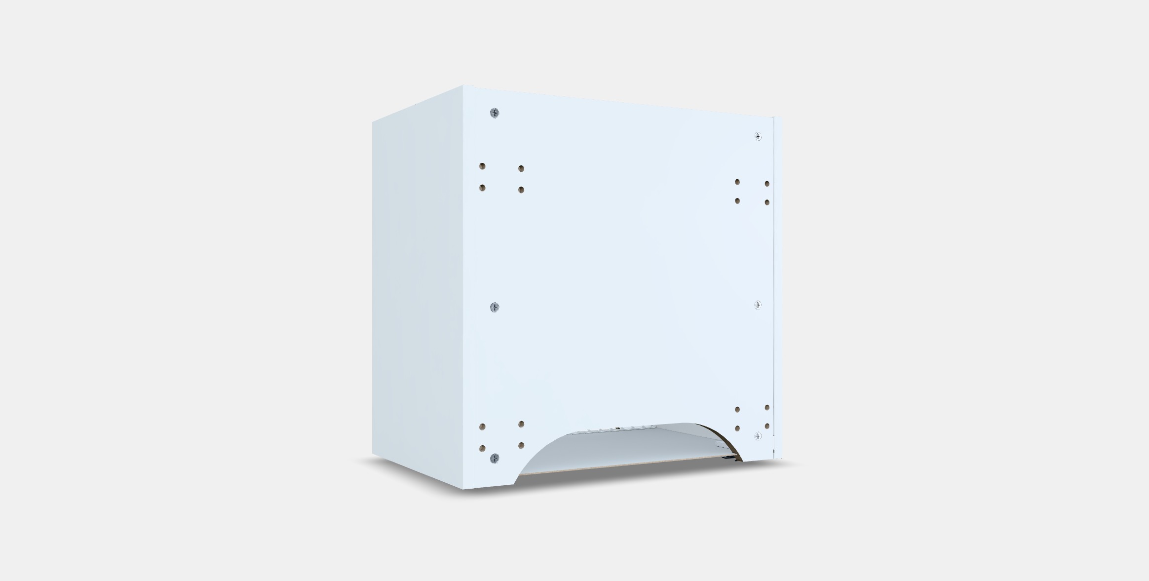 METOD Fridge-freezer top cabinet frame Low-poly 3D model_16