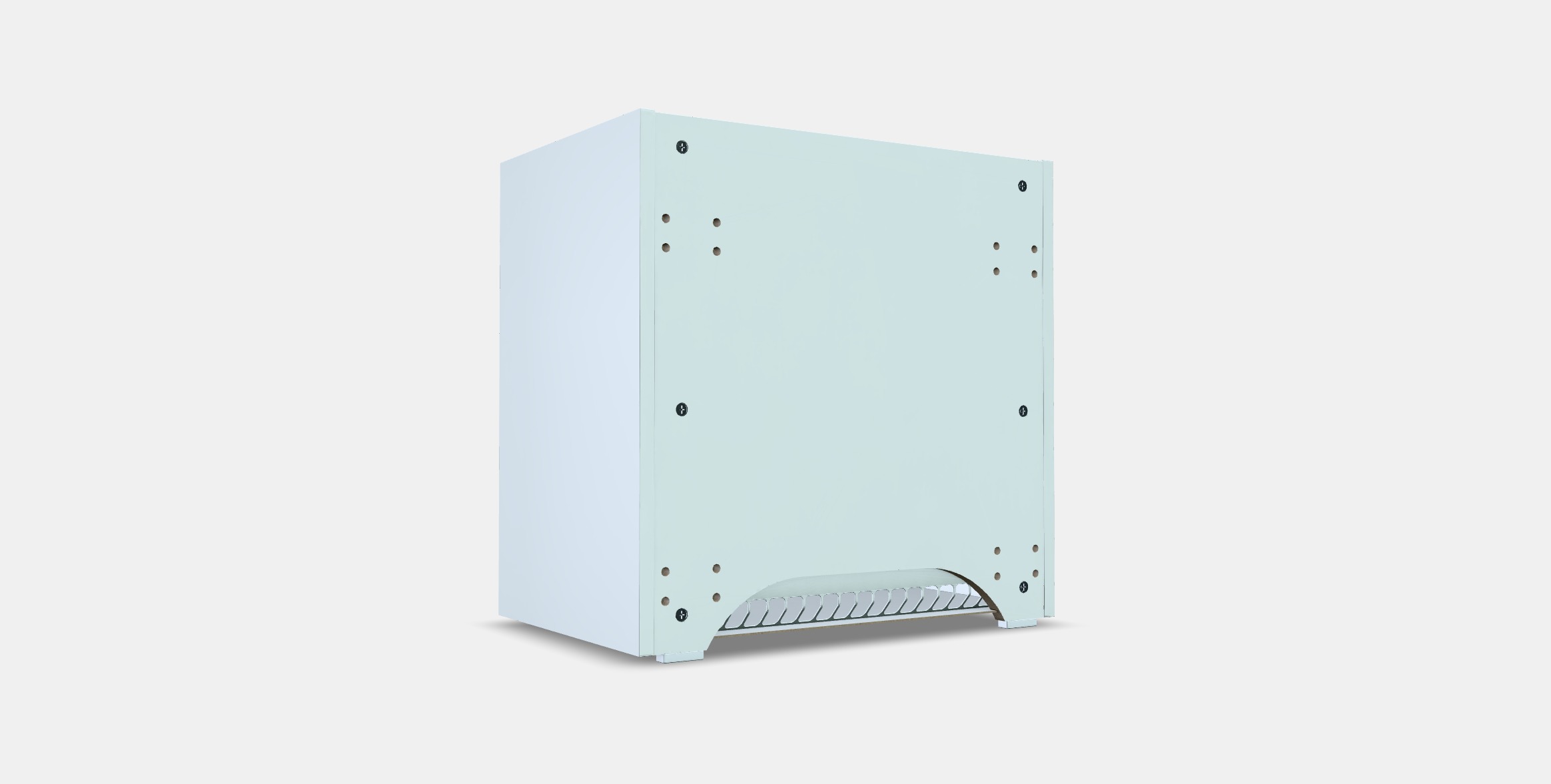 METOD Fridge-freezer top cabinet frame Low-poly 3D model_3