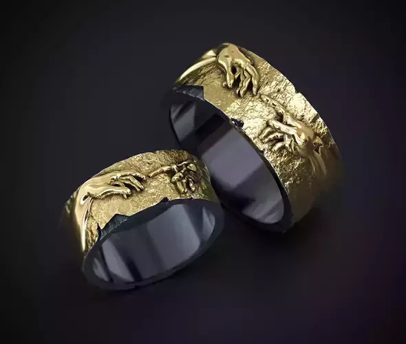 SET OF 13 SIZES  WEDDING RINGS THE CREATION OF ADAM