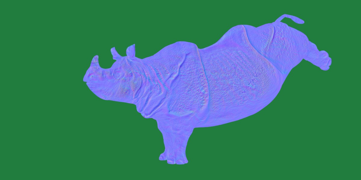 Indian Rhinoceros 3D model_7