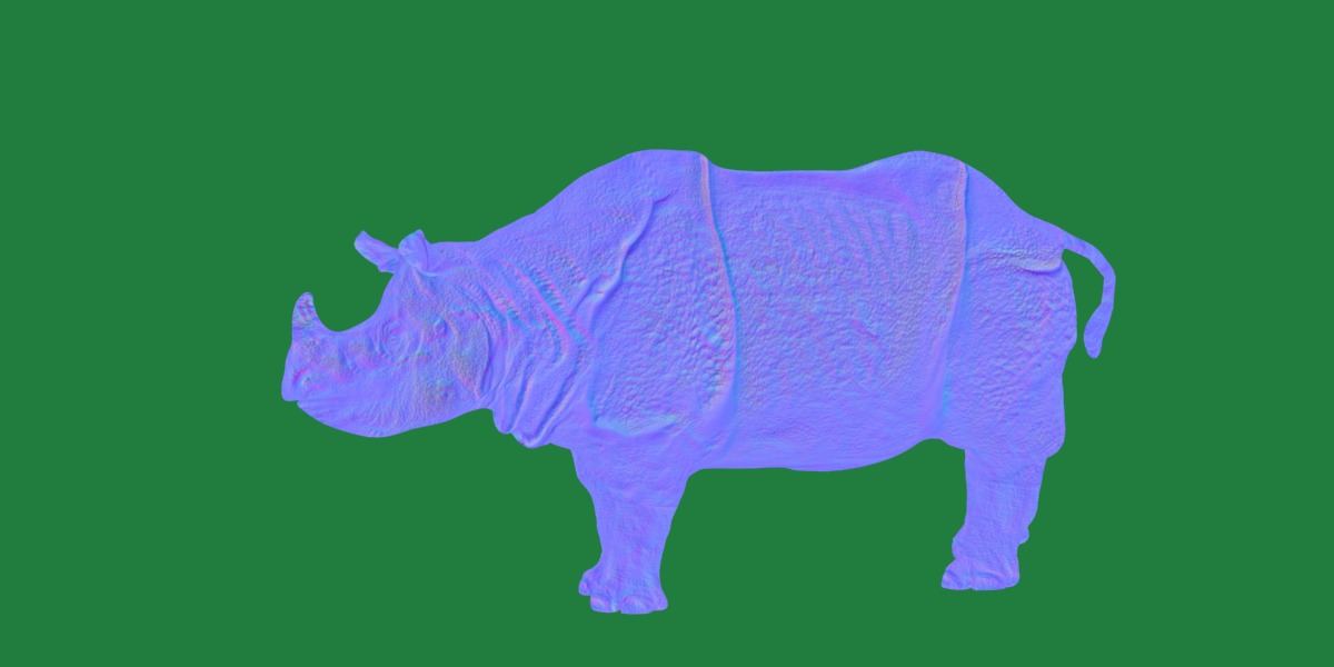 Indian Rhinoceros 3D model_8