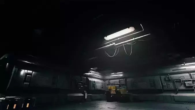 Sci-fi Interior Low-poly 3D model