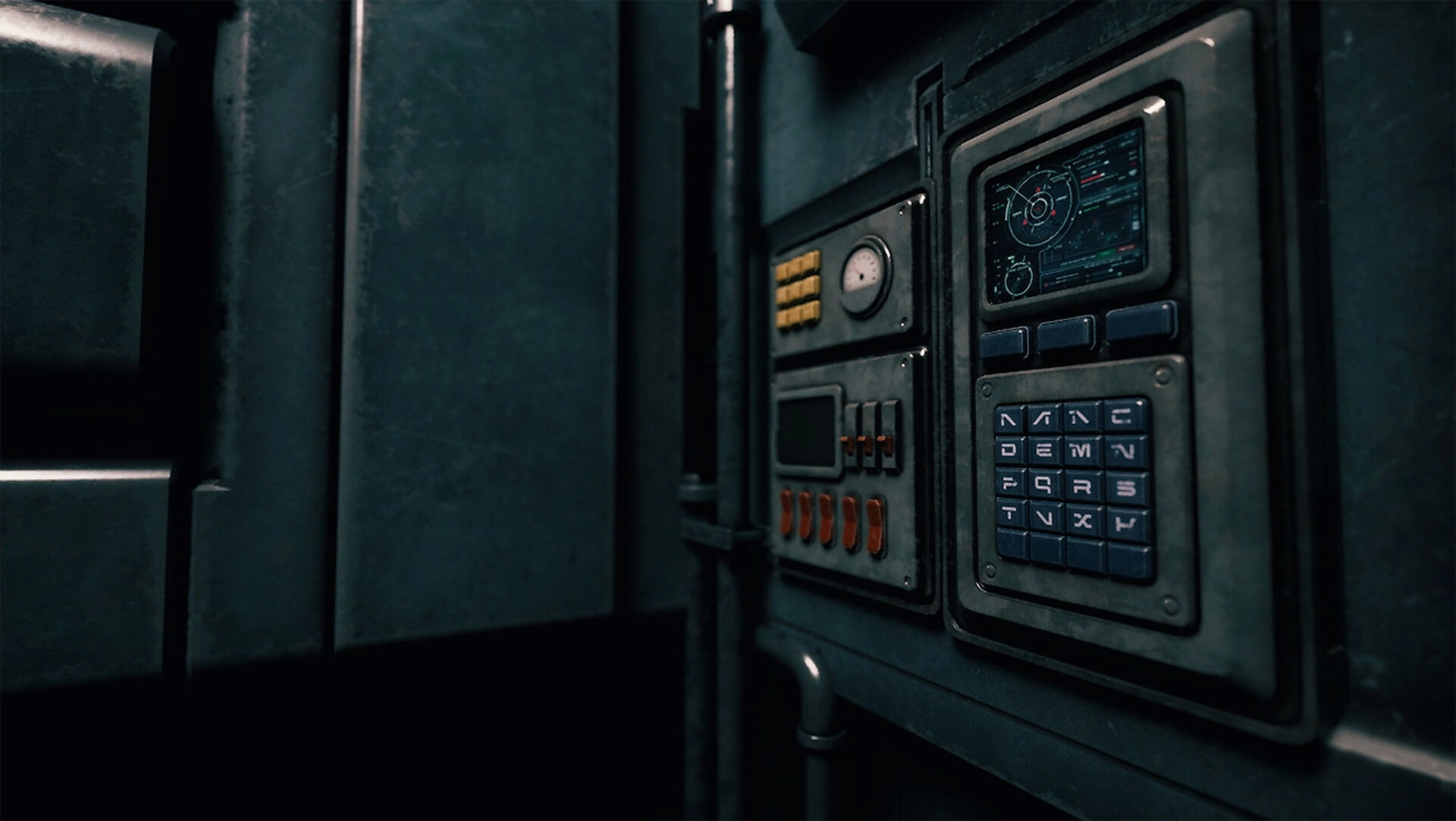 Sci-fi Interior Low-poly 3D model_4