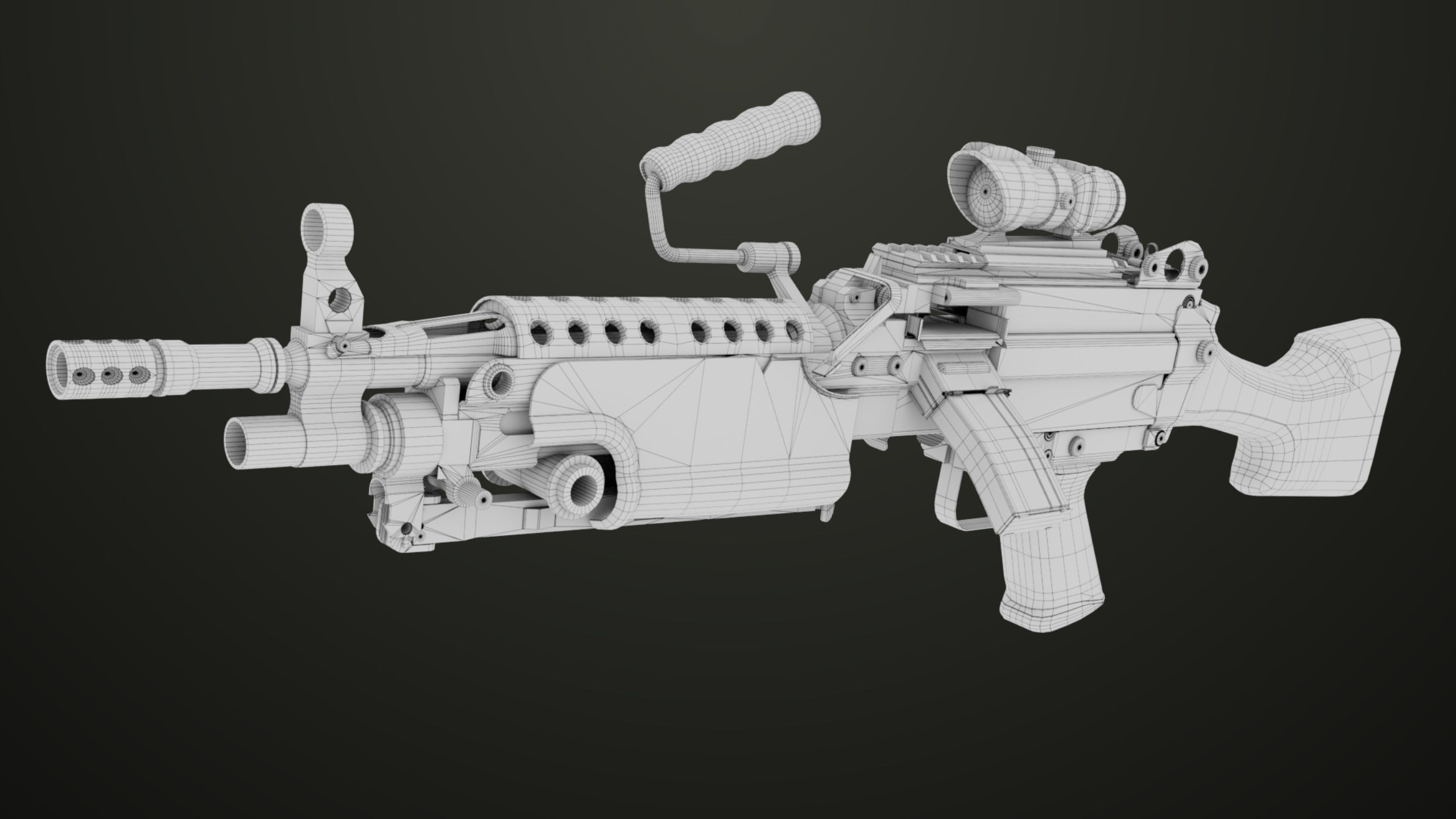 Machine Gun 12 All PBR Unity UE Textures Low-poly 3D model_61