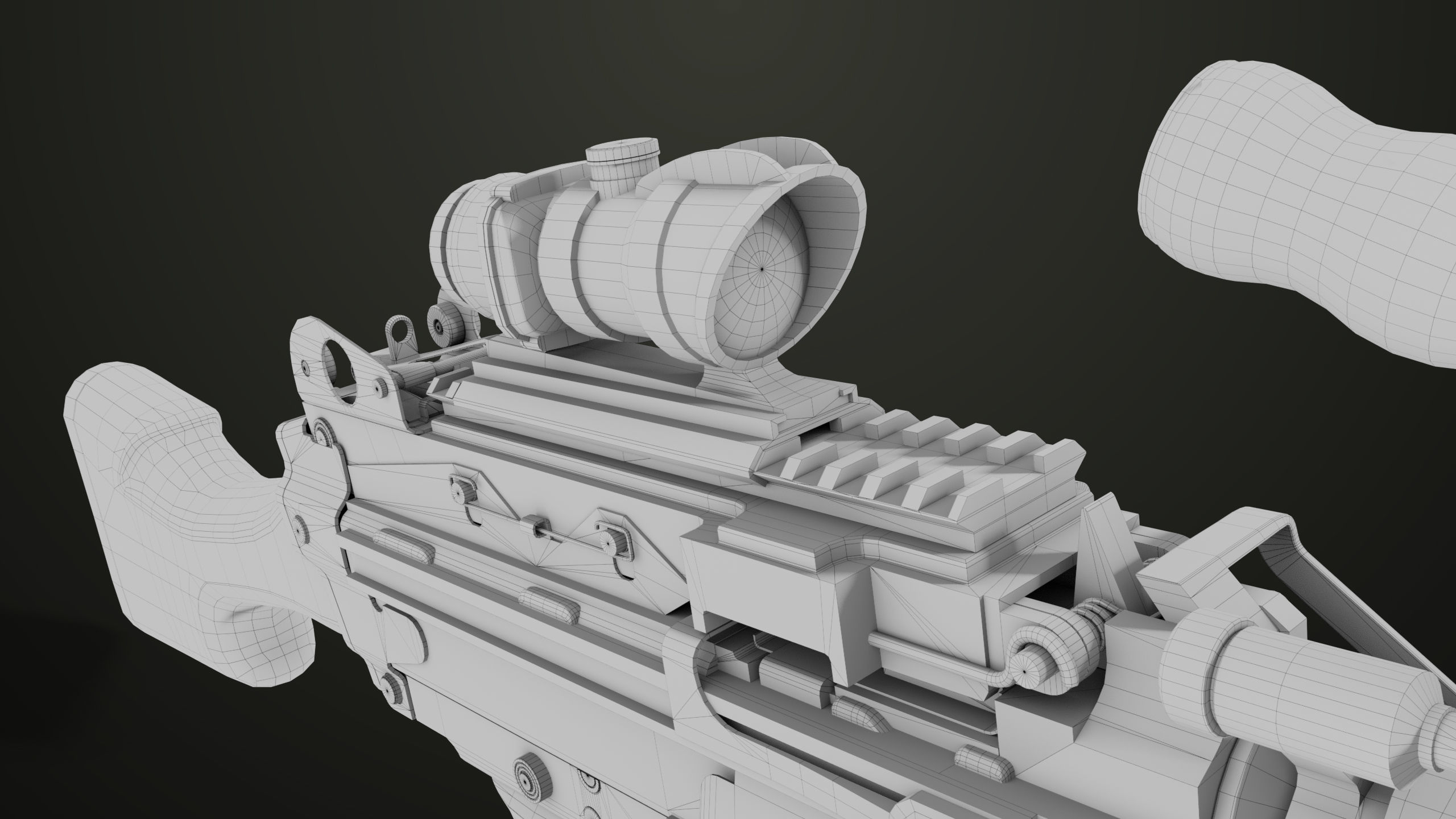 Machine Gun 12 All PBR Unity UE Textures Low-poly 3D model_50
