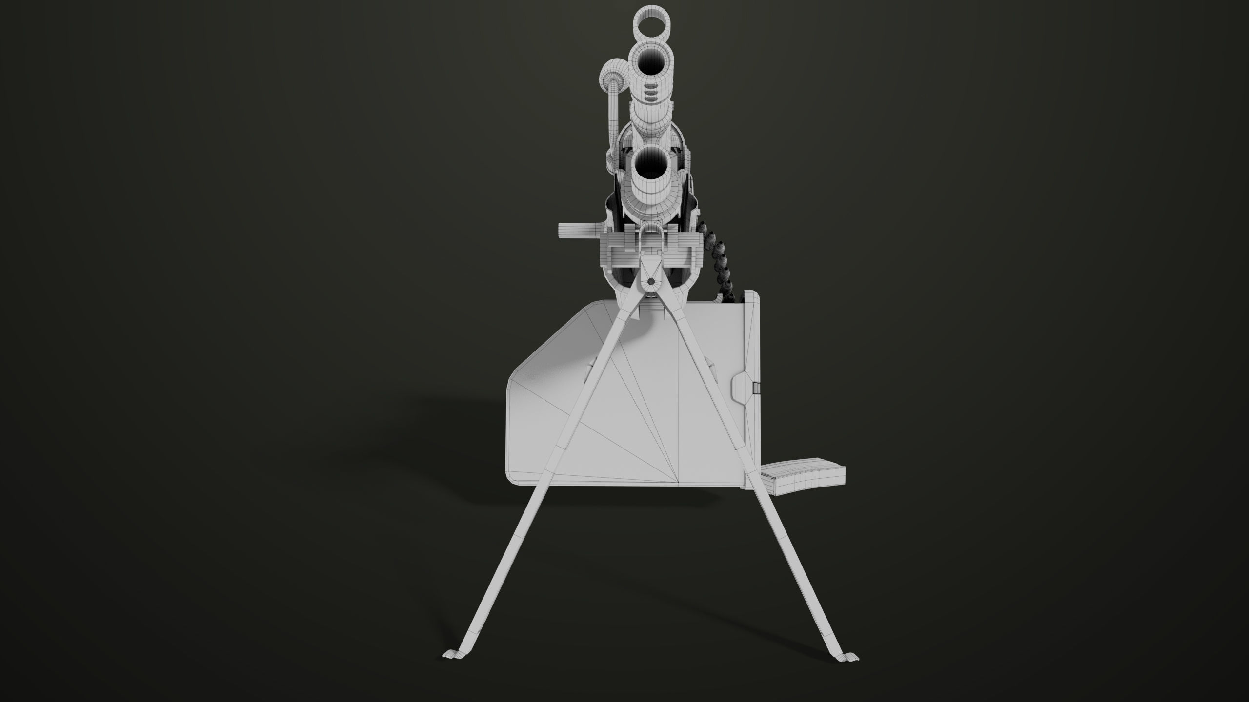 Machine Gun 12 All PBR Unity UE Textures Low-poly 3D model_37