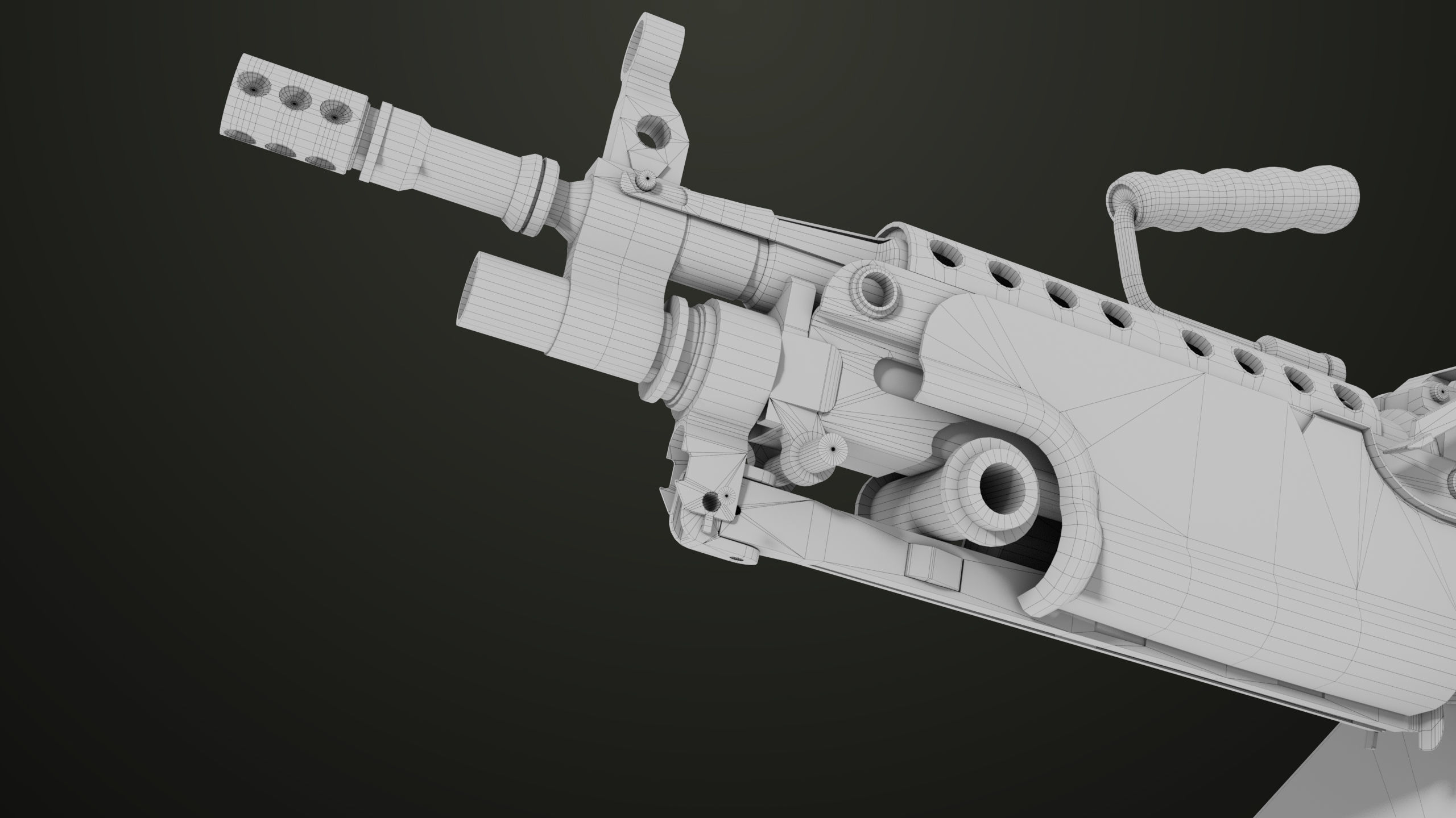 Machine Gun 12 All PBR Unity UE Textures Low-poly 3D model_52