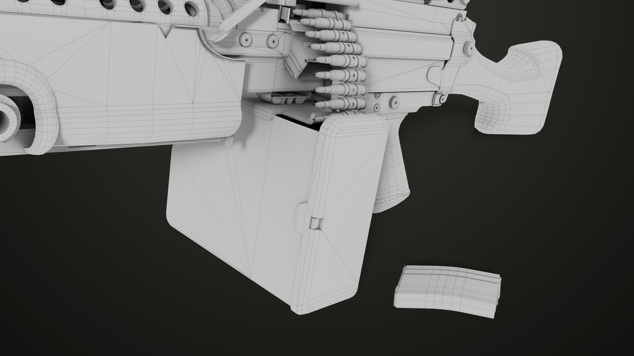 Machine Gun 12 All PBR Unity UE Textures Low-poly 3D model_56