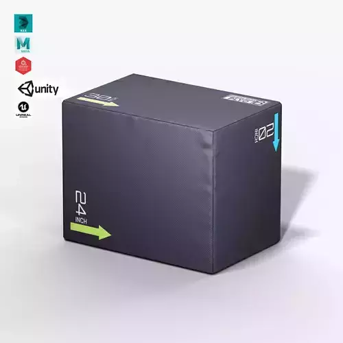 Soft Plyo Box  Low-poly 3D model