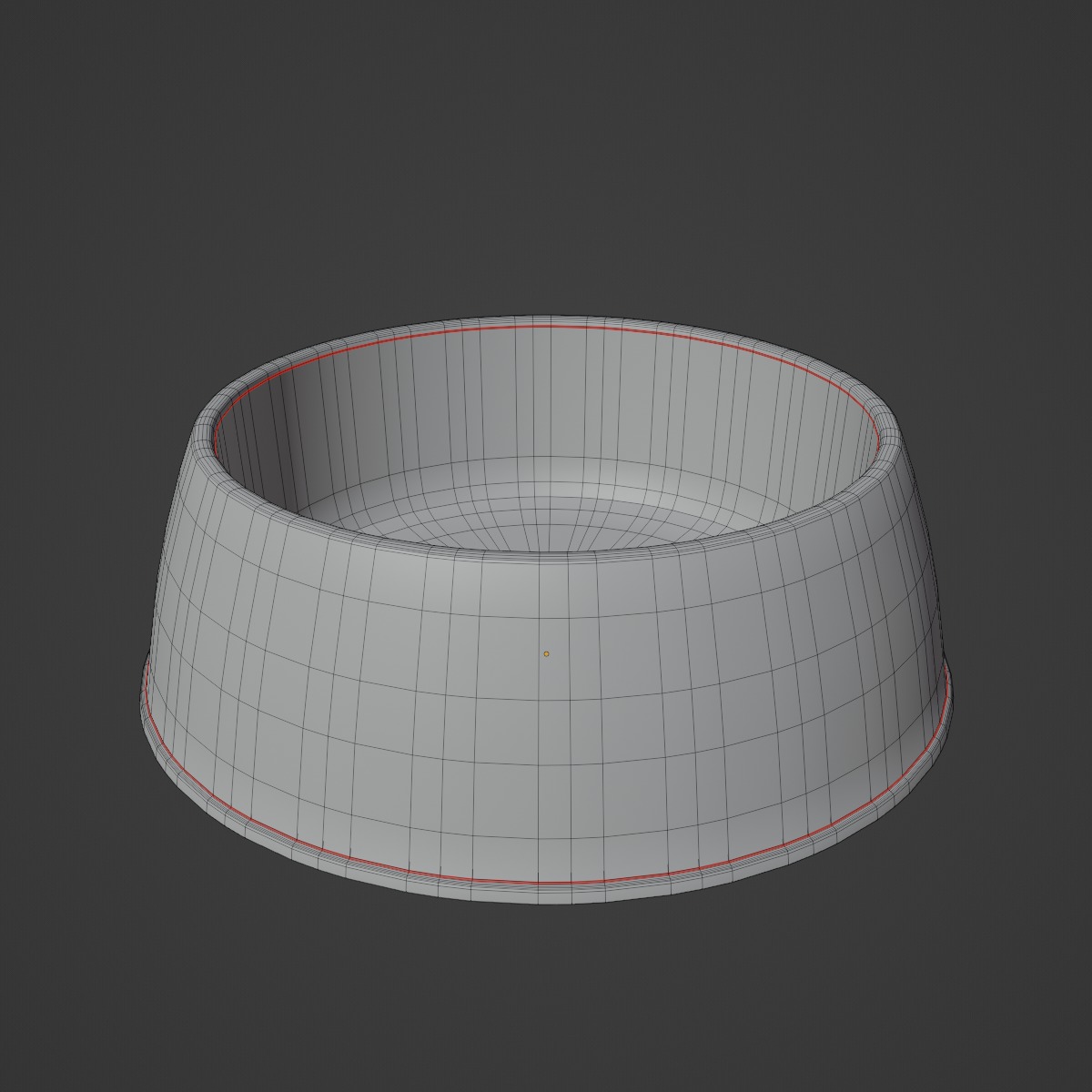 Plastic Dog Bowl B 05 Low-poly 3D model_9
