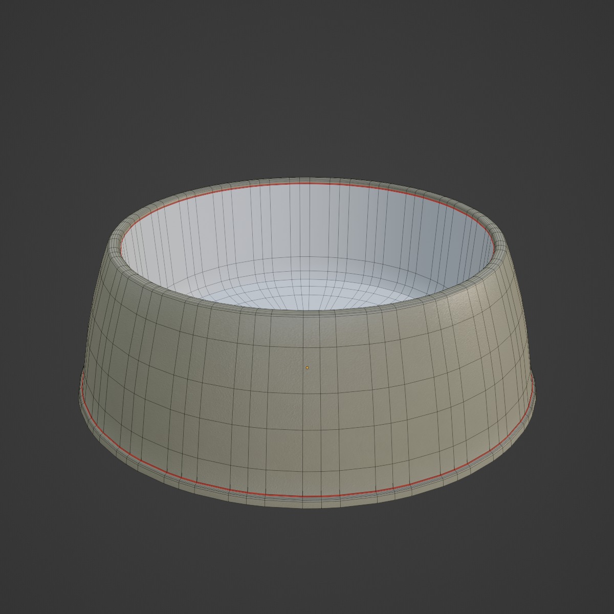 Plastic Dog Bowl B 05 Low-poly 3D model_7