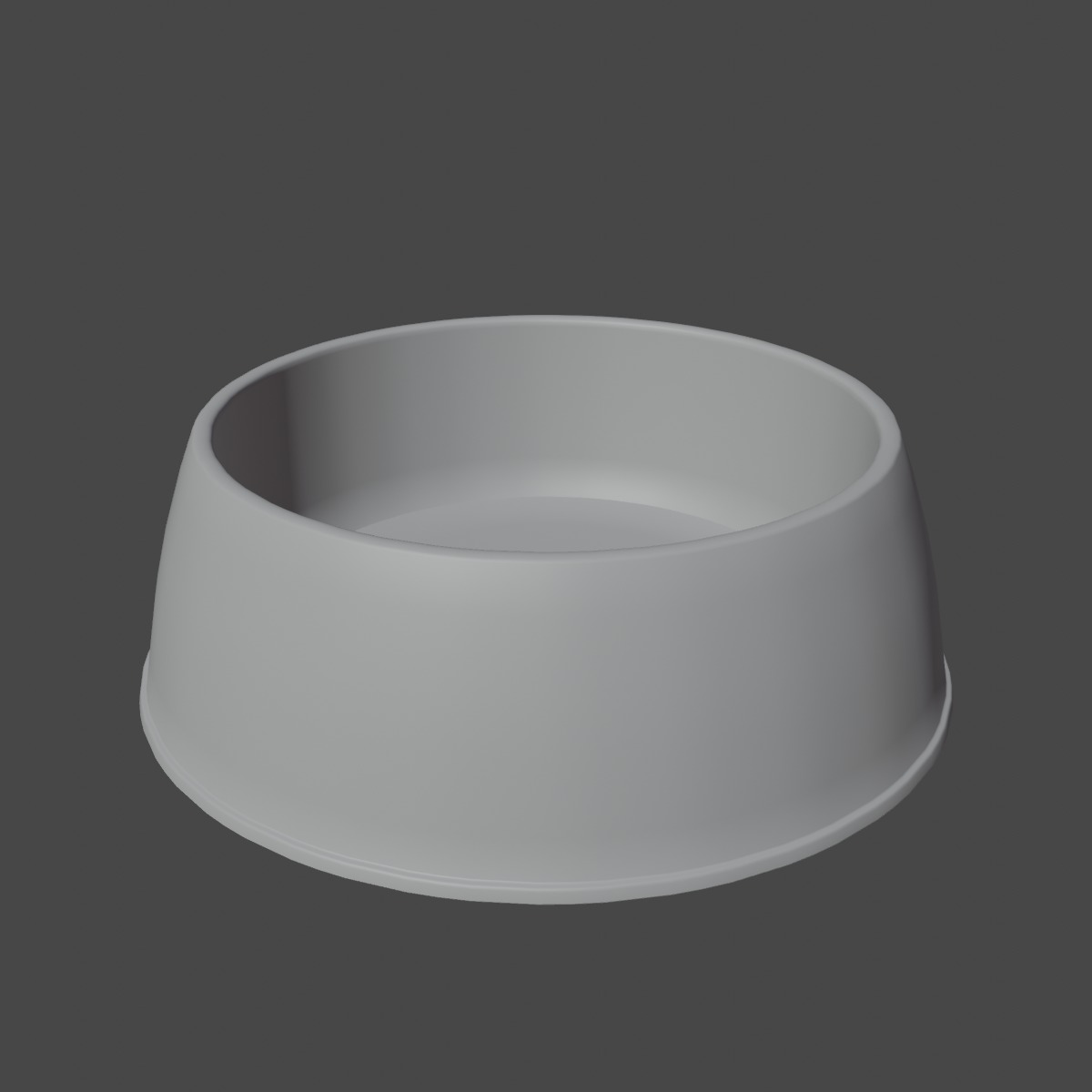 Plastic Dog Bowl B 05 Low-poly 3D model_8
