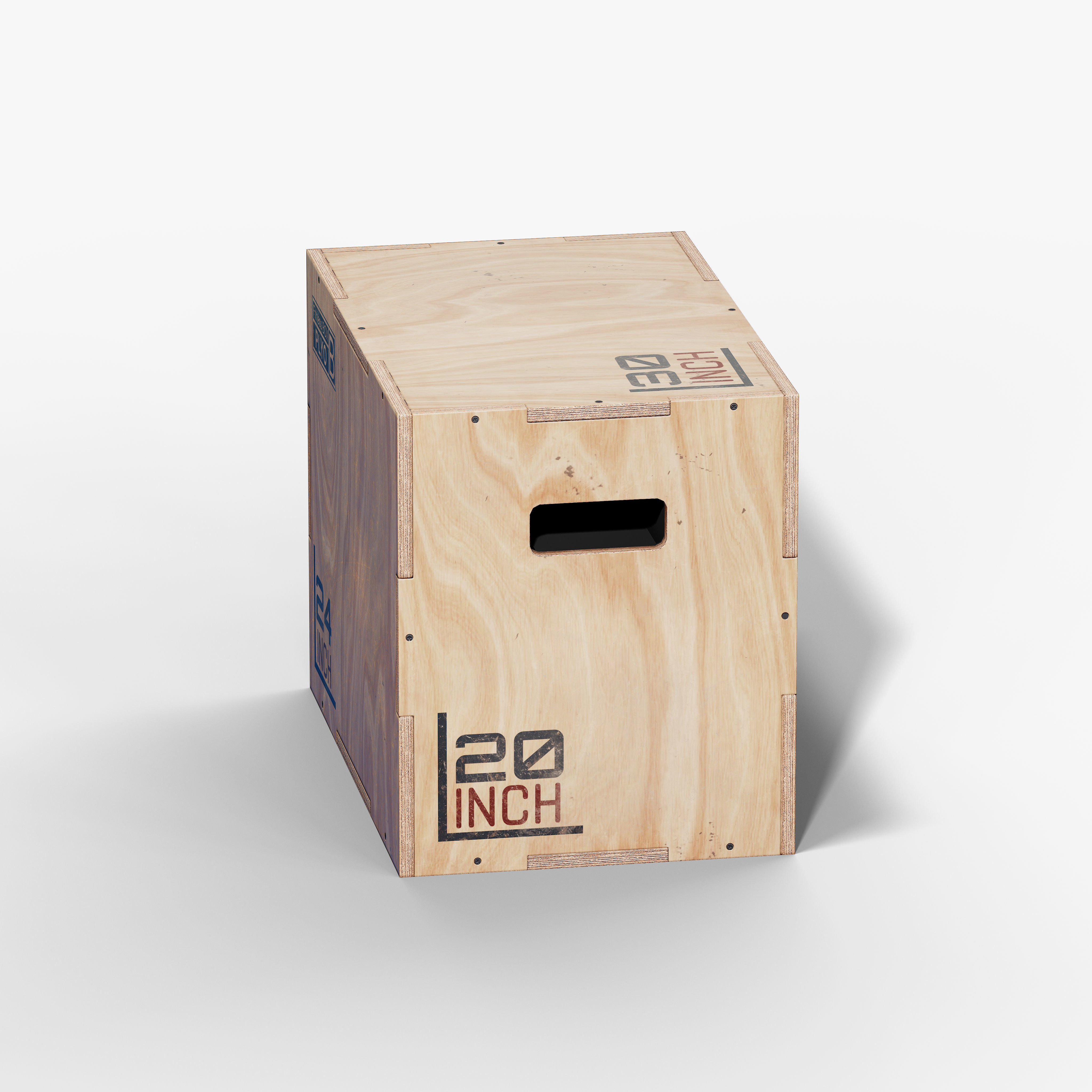 Wooden Plyo Box Low-poly 3D model_2