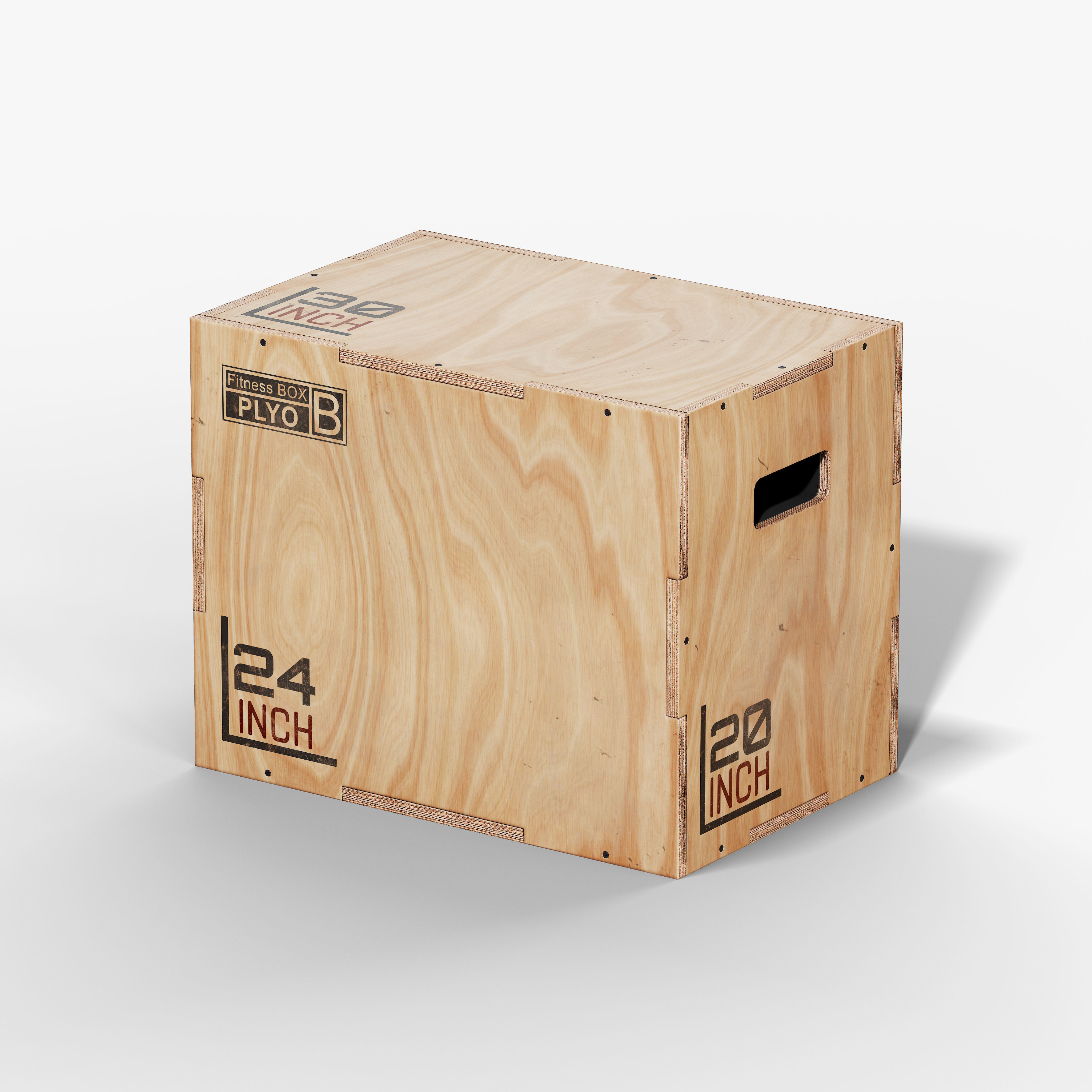 Wooden Plyo Box Low-poly 3D model_5