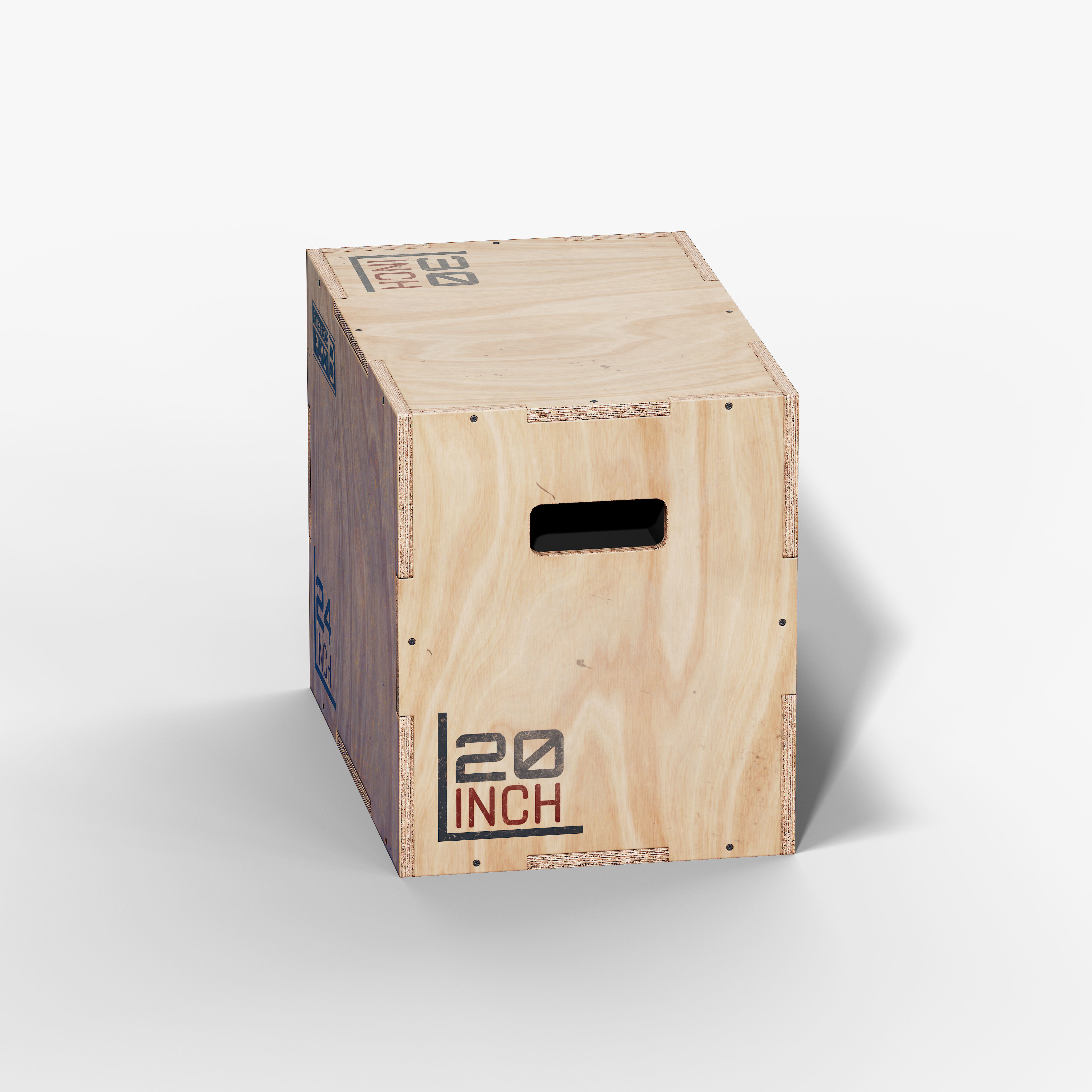 Wooden Plyo Box Low-poly 3D model_6