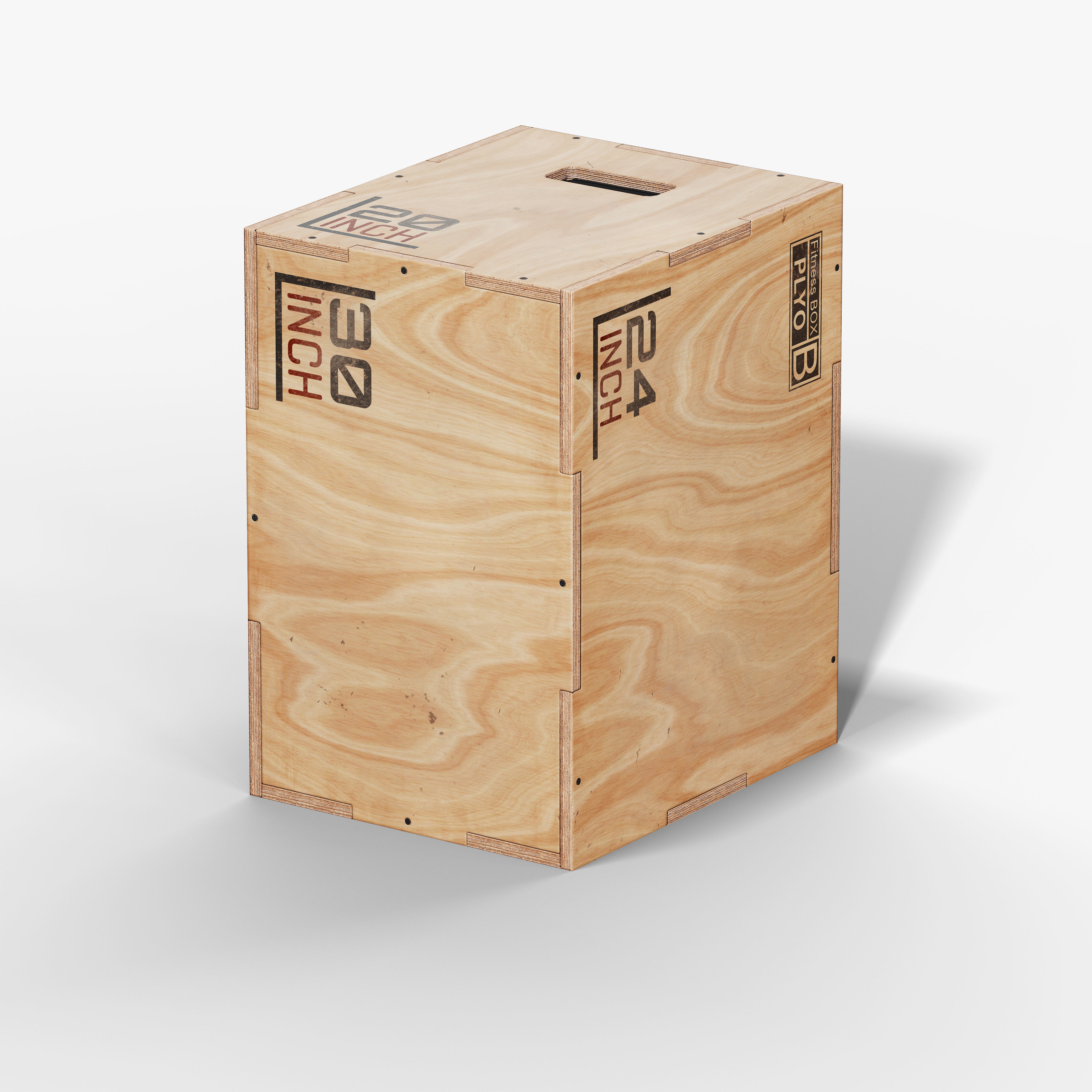 Wooden Plyo Box Low-poly 3D model_10