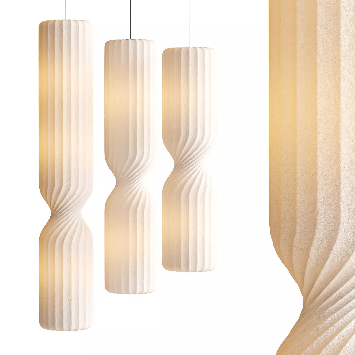 Twist pendent lamp Draai hanglamp 3D model_0