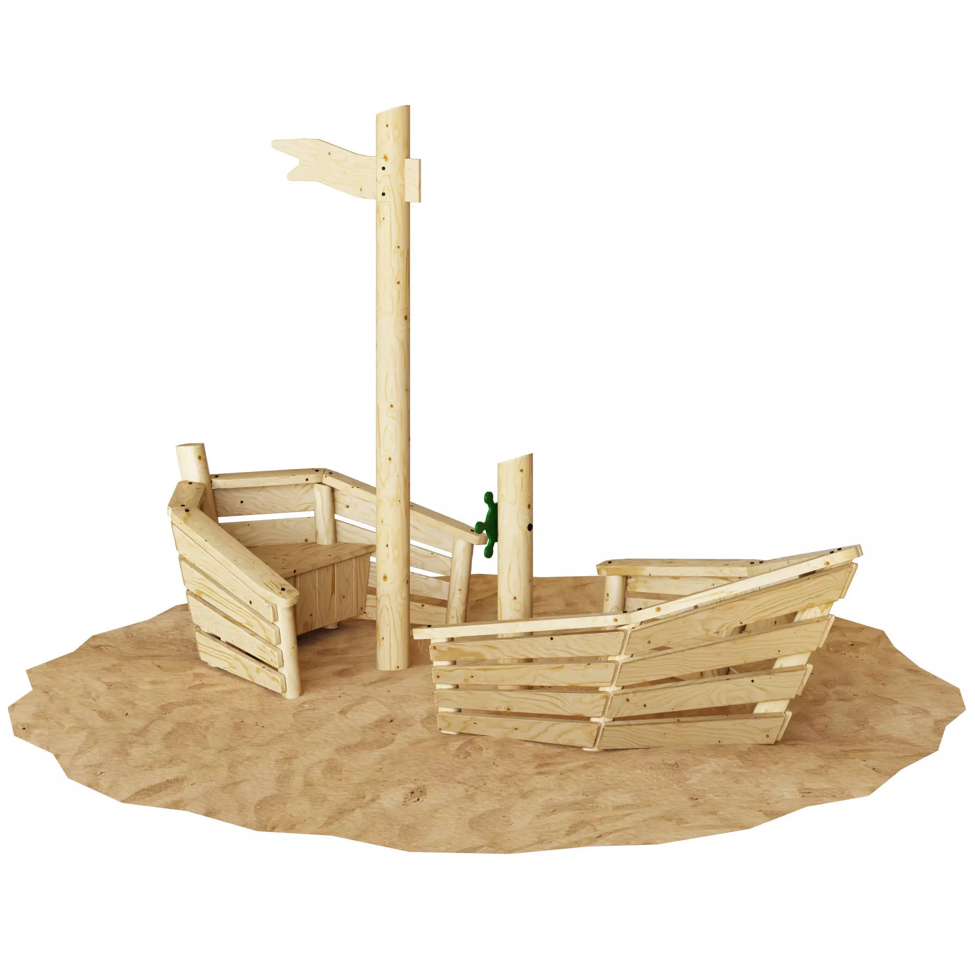 Small ship without floor 3D model_0